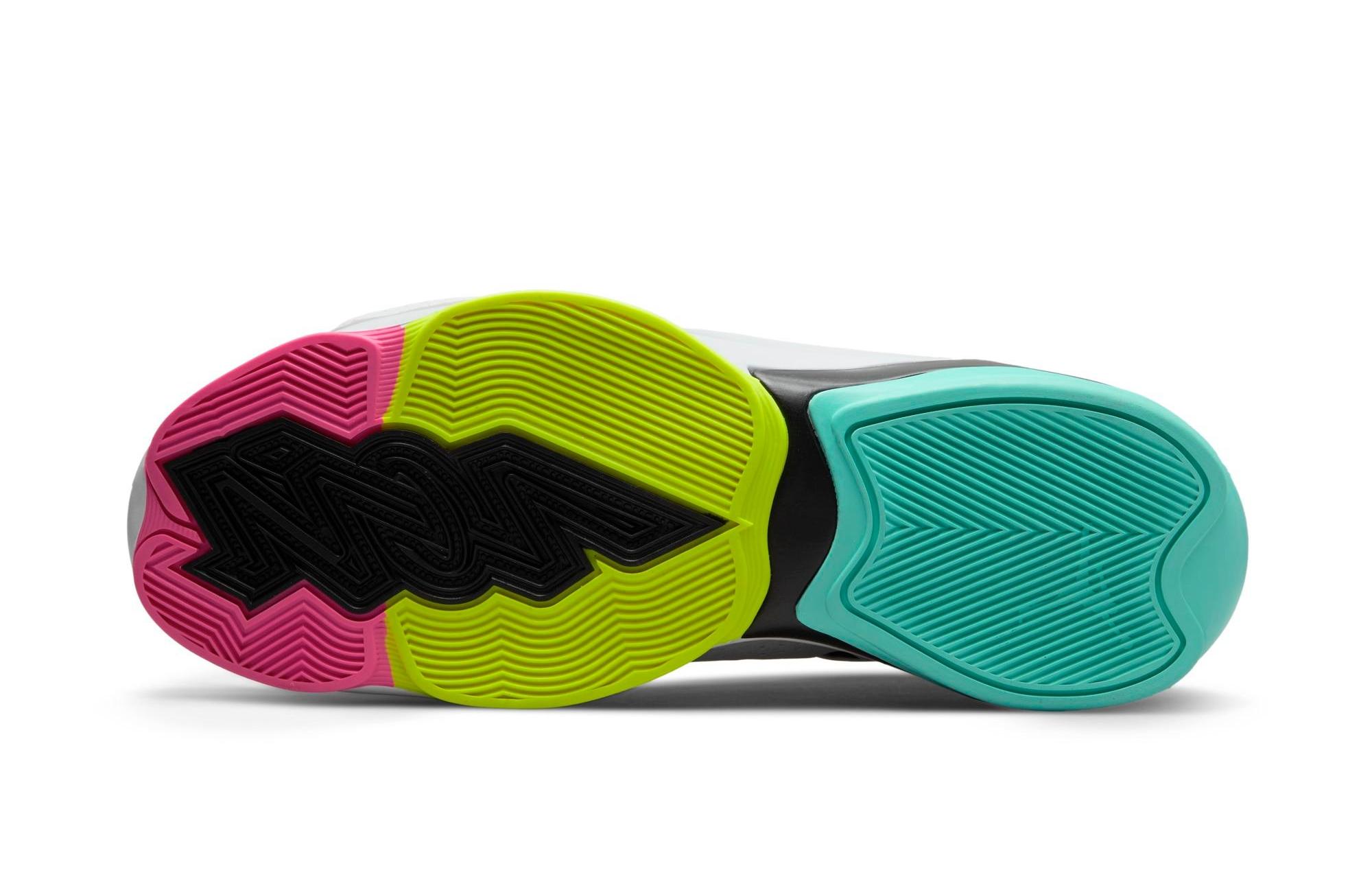 Jordan Zion 2 "White/Volt/Black" Men's & Kids' shoe sole
