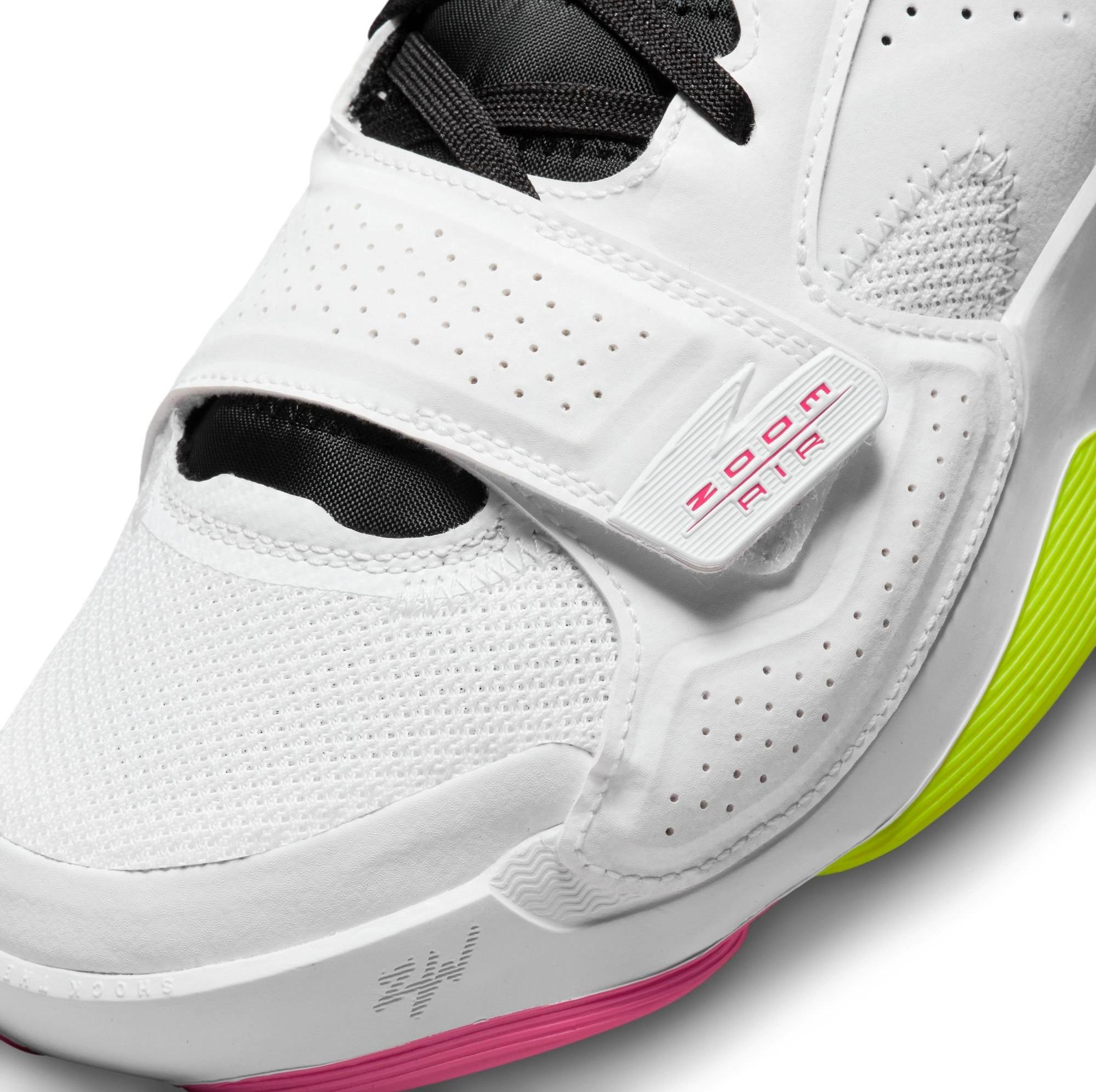 Jordan Zion 2 "White/Volt/Black" Men's & Kids' shoe toe