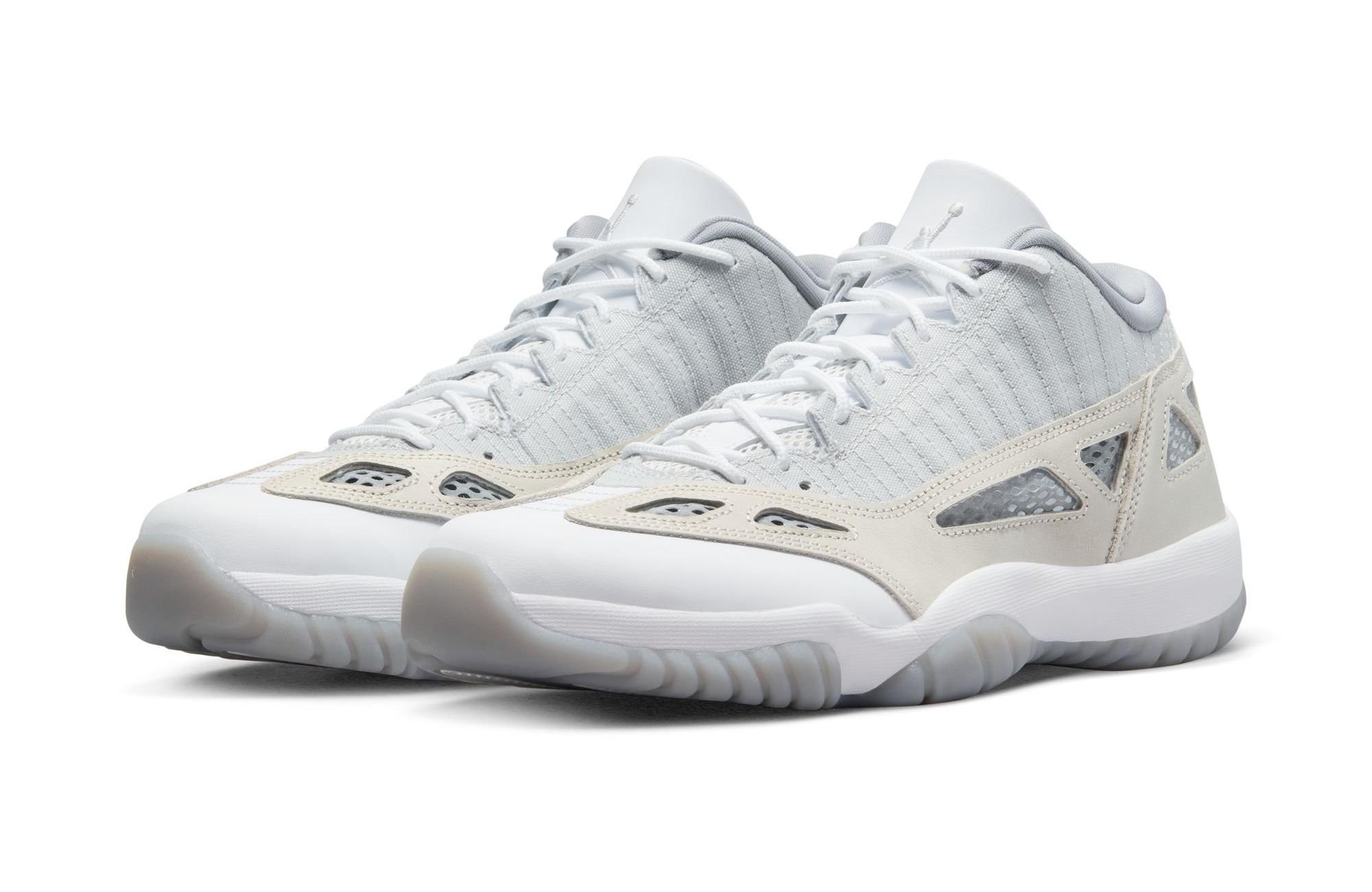 Jordan 11 Retro Low IE "Orewood Brown/Neutral Grey/White" side by side shoes