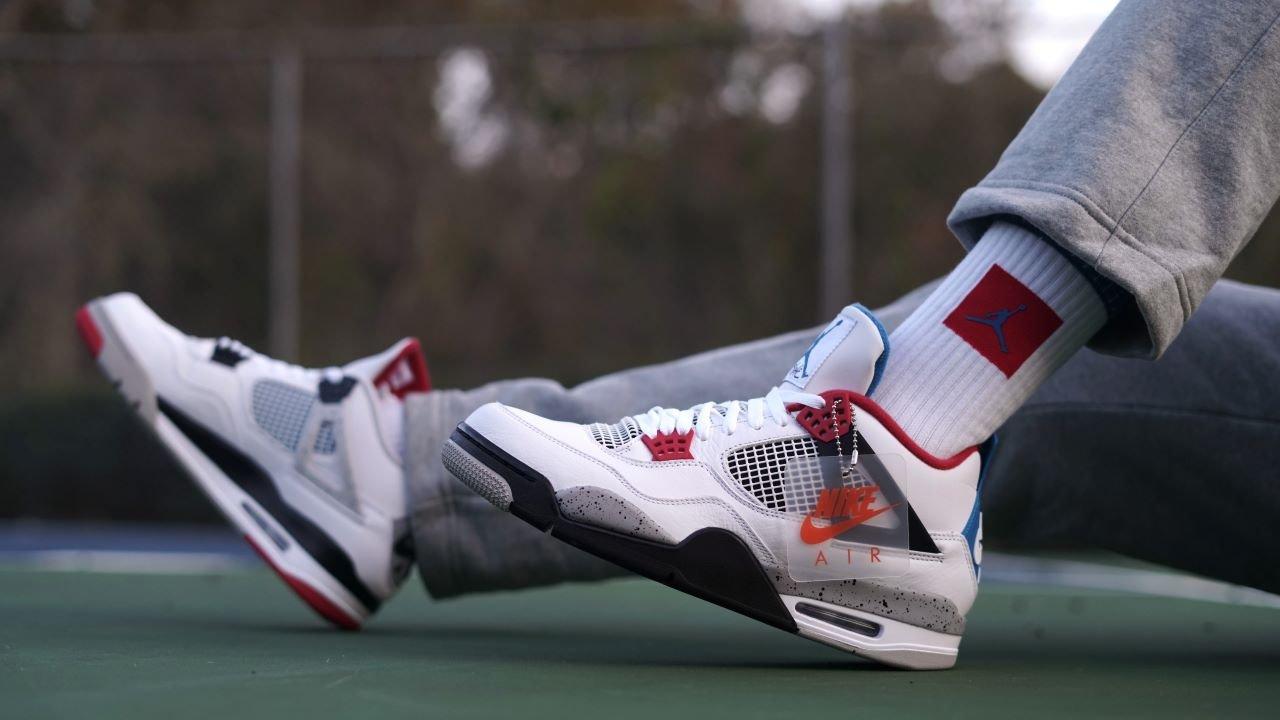 Jordan 4 Retro Red Cement Men's Shoe - Hibbett