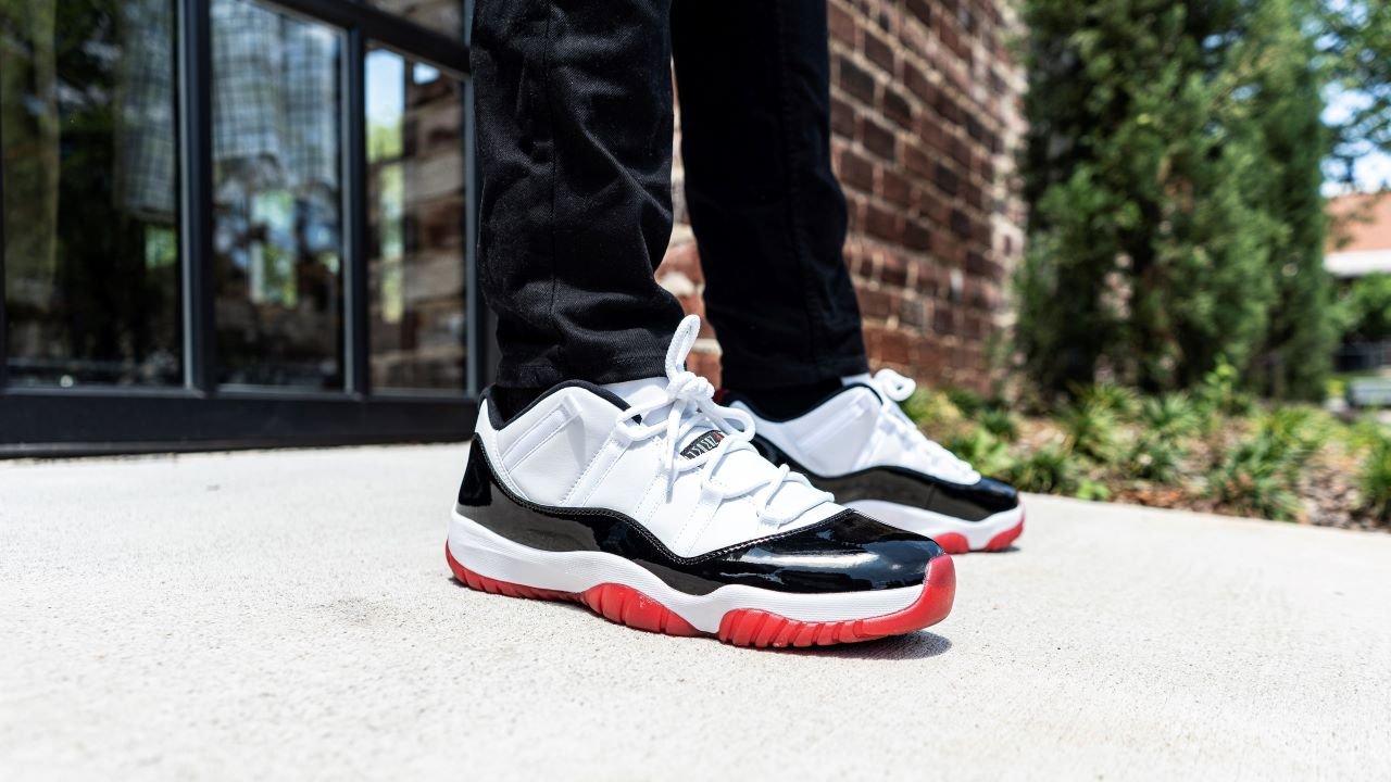 air jordan 11 retro low (white/university red-black) Women's Shoe