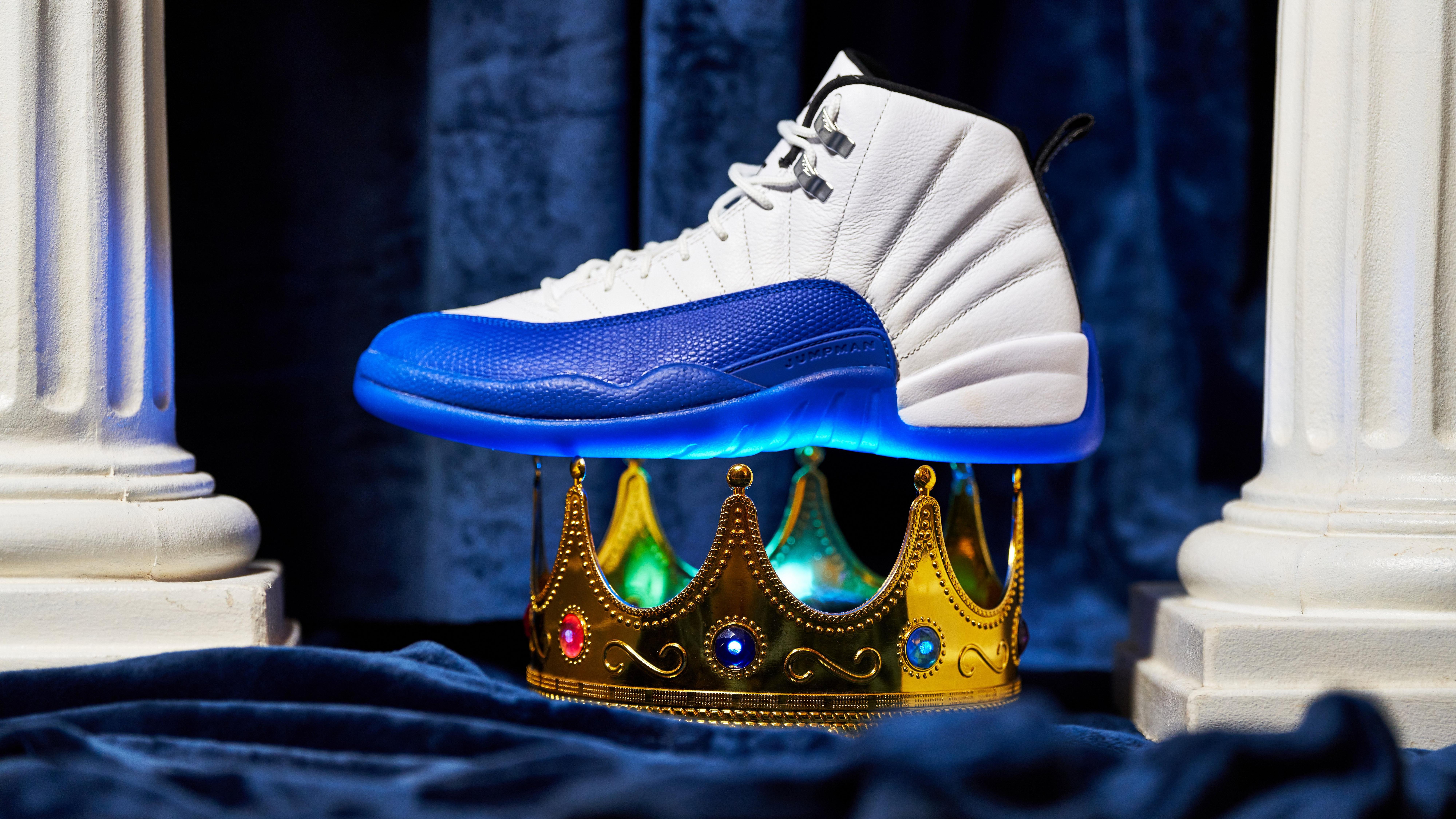 Jordan 12 Retro White and Game Royal