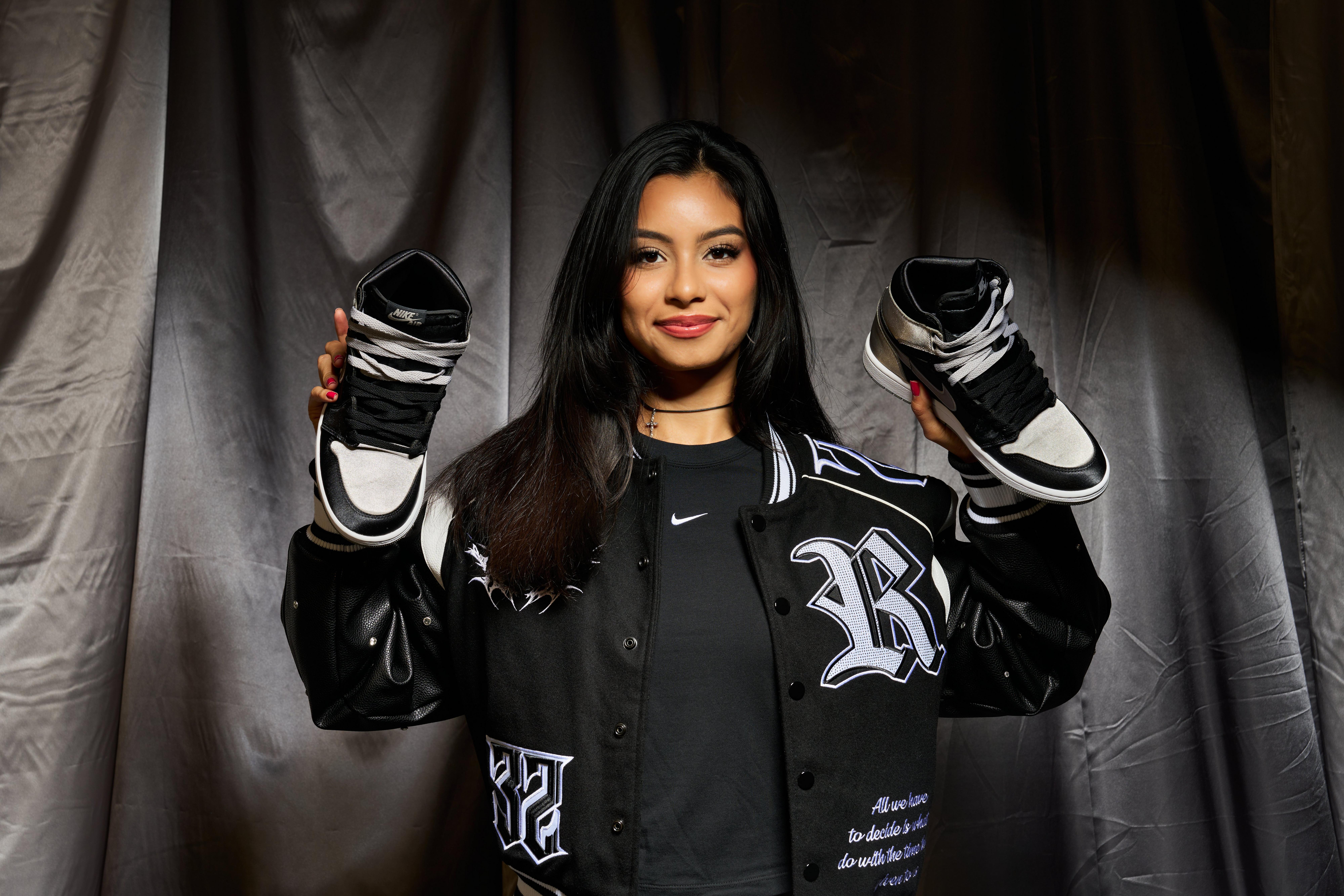 Air Jordan 1 Retro High OG "Satin Shadow" top of shoe