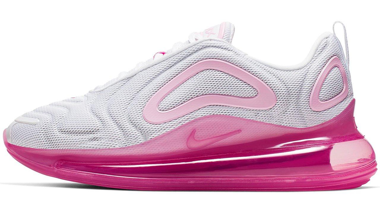 Nike Air Max 720 trainers in pink and blue