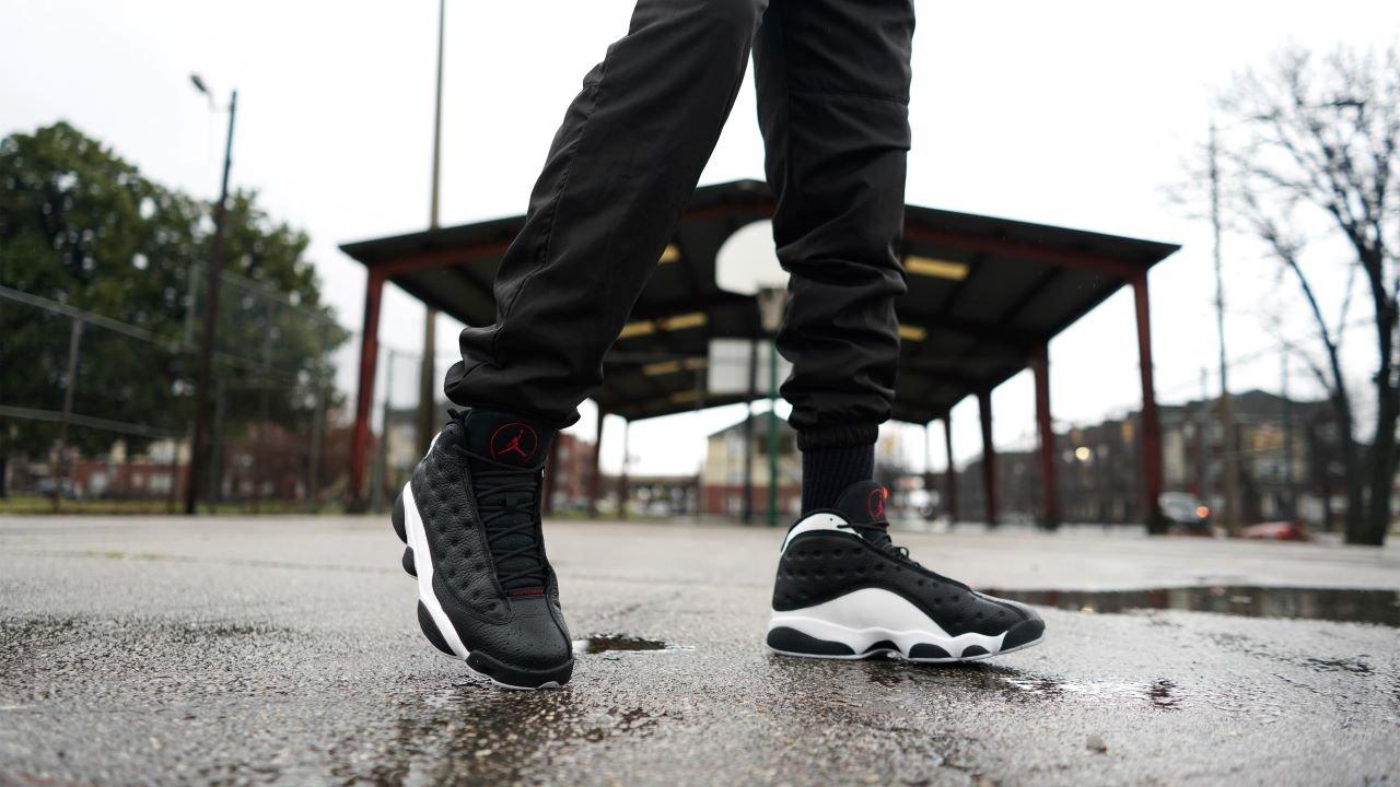 Black red best sale and white 13s