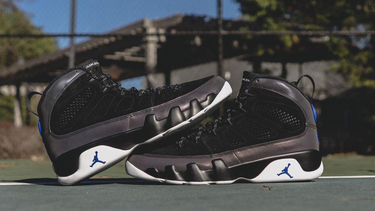 black & blue jordan 9