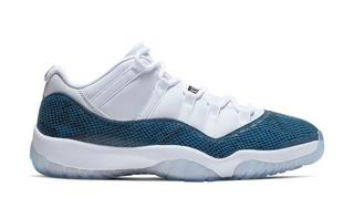 Sneaker Release: Air Jordan Retro 11 Low “White/Navy/Snakeskin” Basketball Shoe