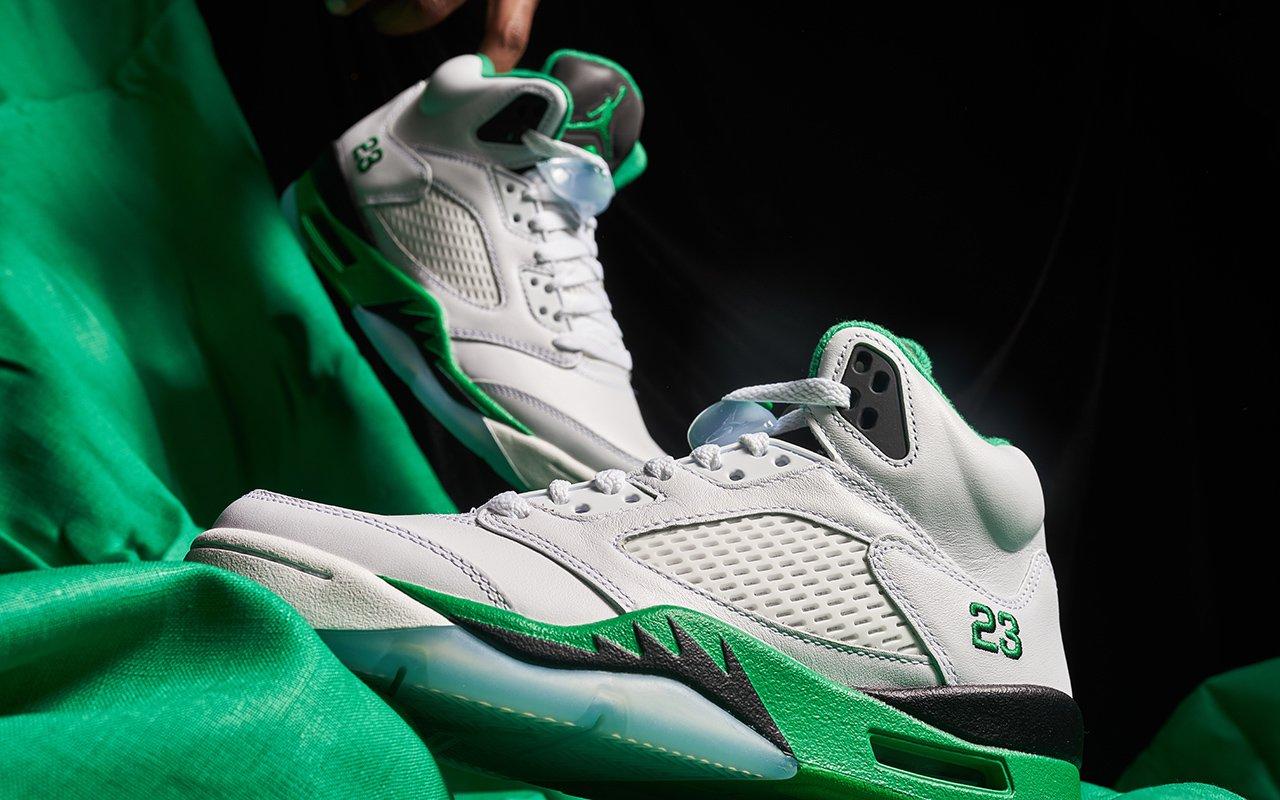 Women's Air Jordan 5 Retro Lucky Green