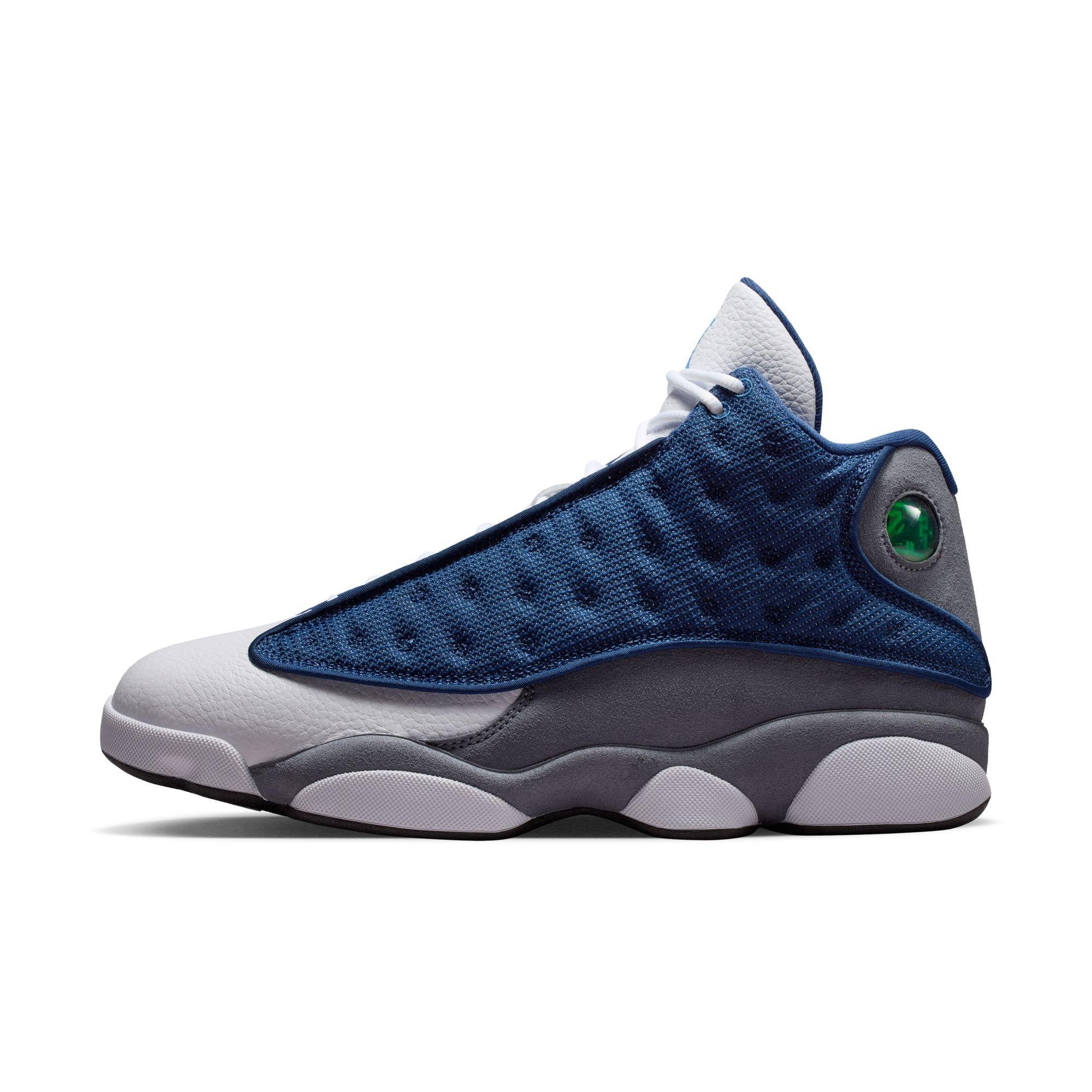 Jordan 13 Retro "Navy and Flint Grey" Side of shoes