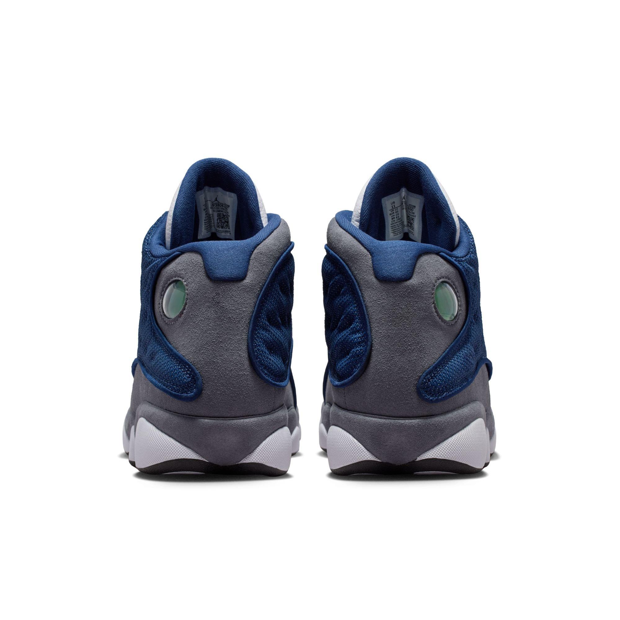 Jordan 13 Retro "Navy and Flint Grey" heel