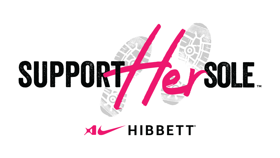 Support Her Sole Hibbett x Nike Logo