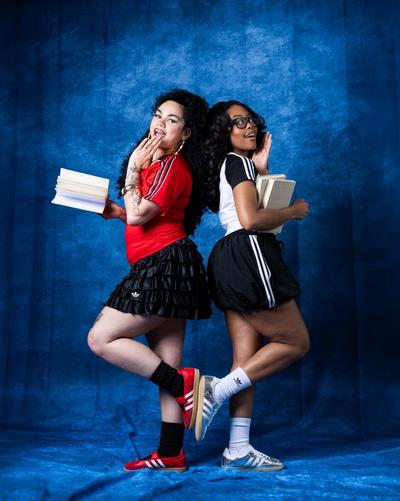 Young women in adidas apparel and sneakers