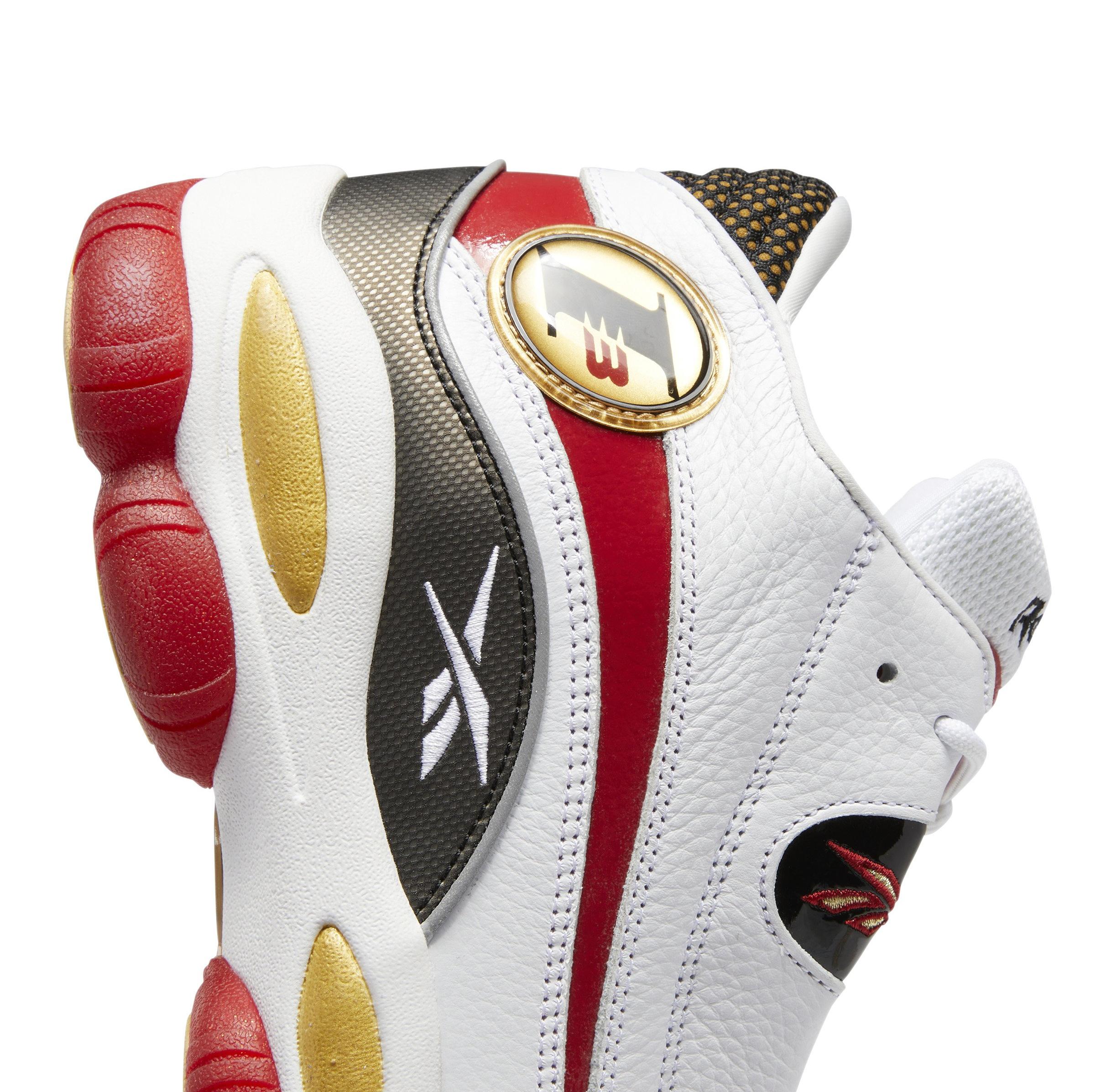 Reebok Answer DMX "White/Laser Red/Black" Men's Basketball Shoe side