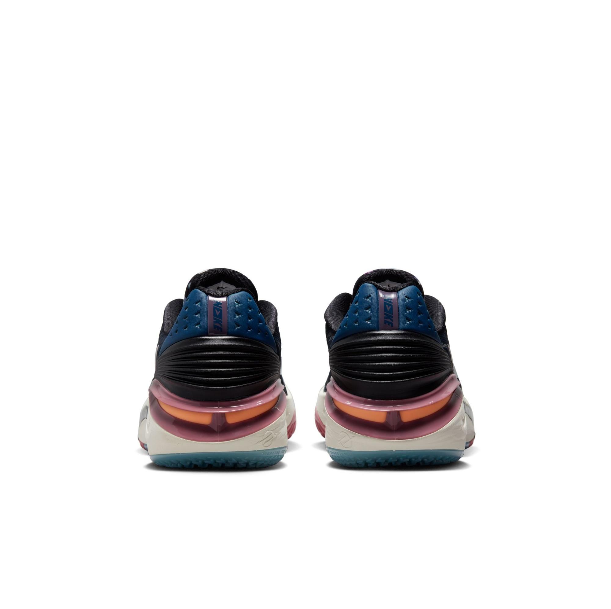 Nike Air Zoom G.T. Cut 2 "Black/Summit White/Desert Berry" heel side by side