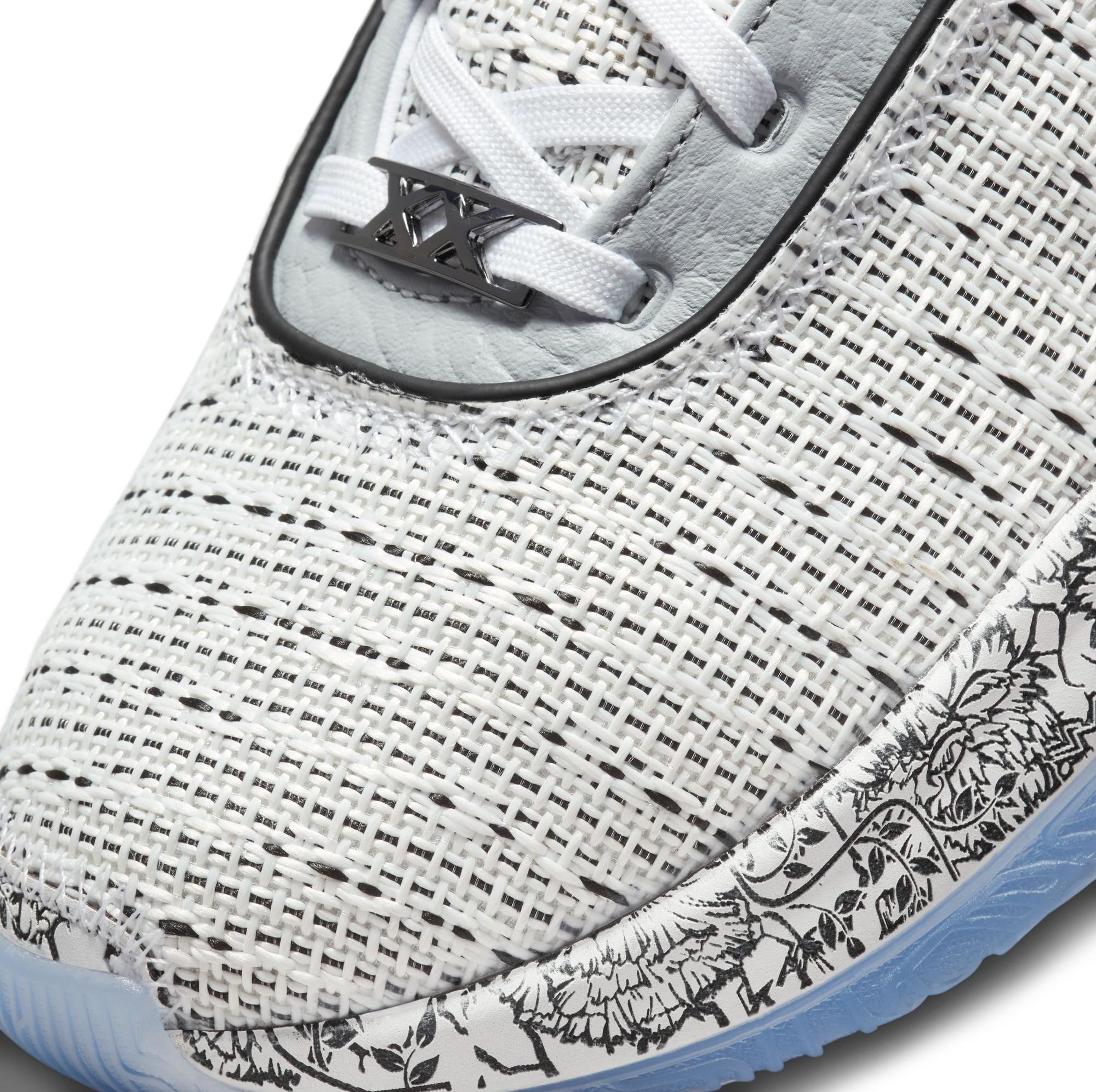 Nike LeBron XX​ "White/Metallic Gold/Black" Men's & Kids' Basketball Shoe Launching 12/12 toe
