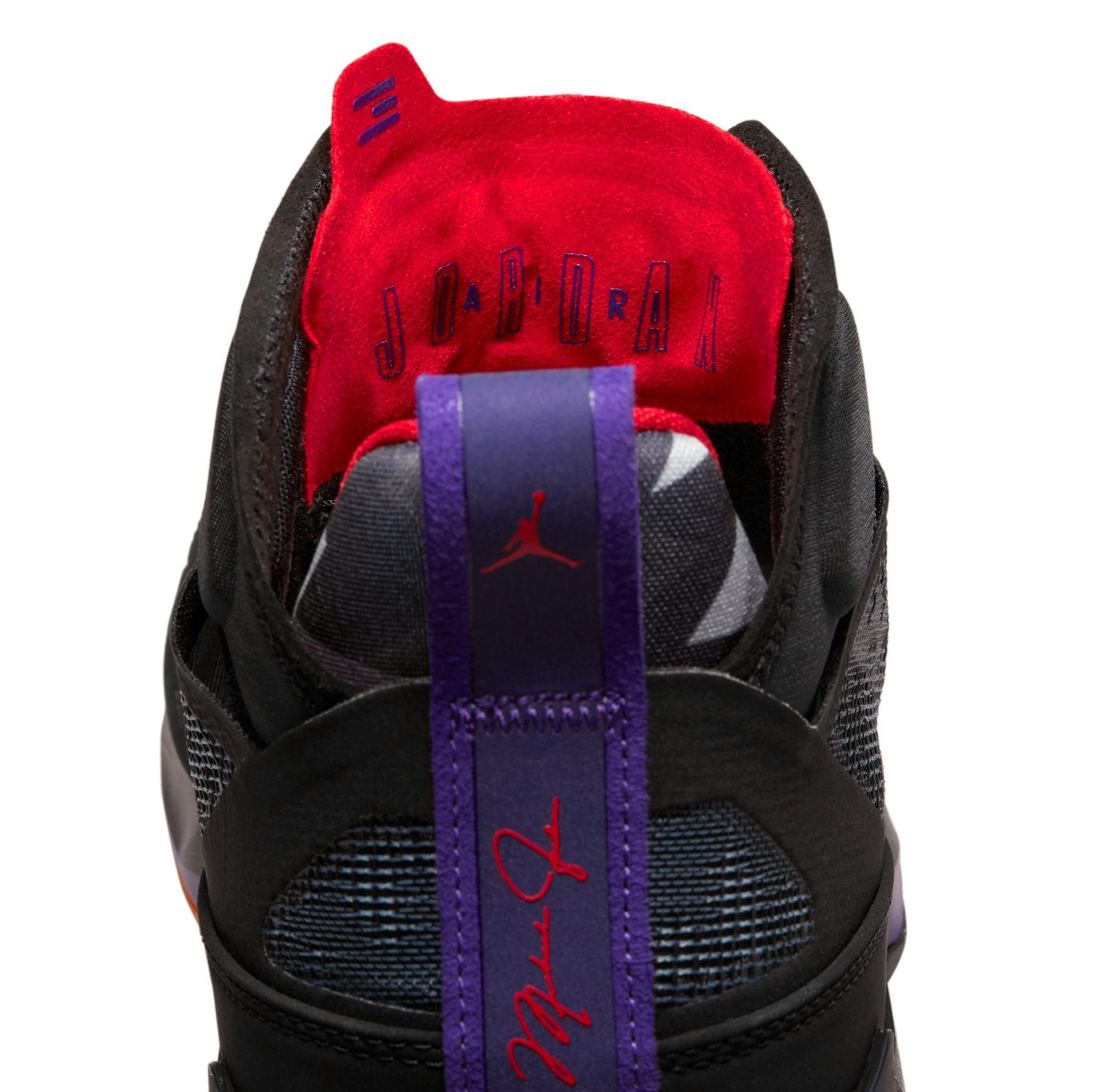 Black purple and red hot sale jordans