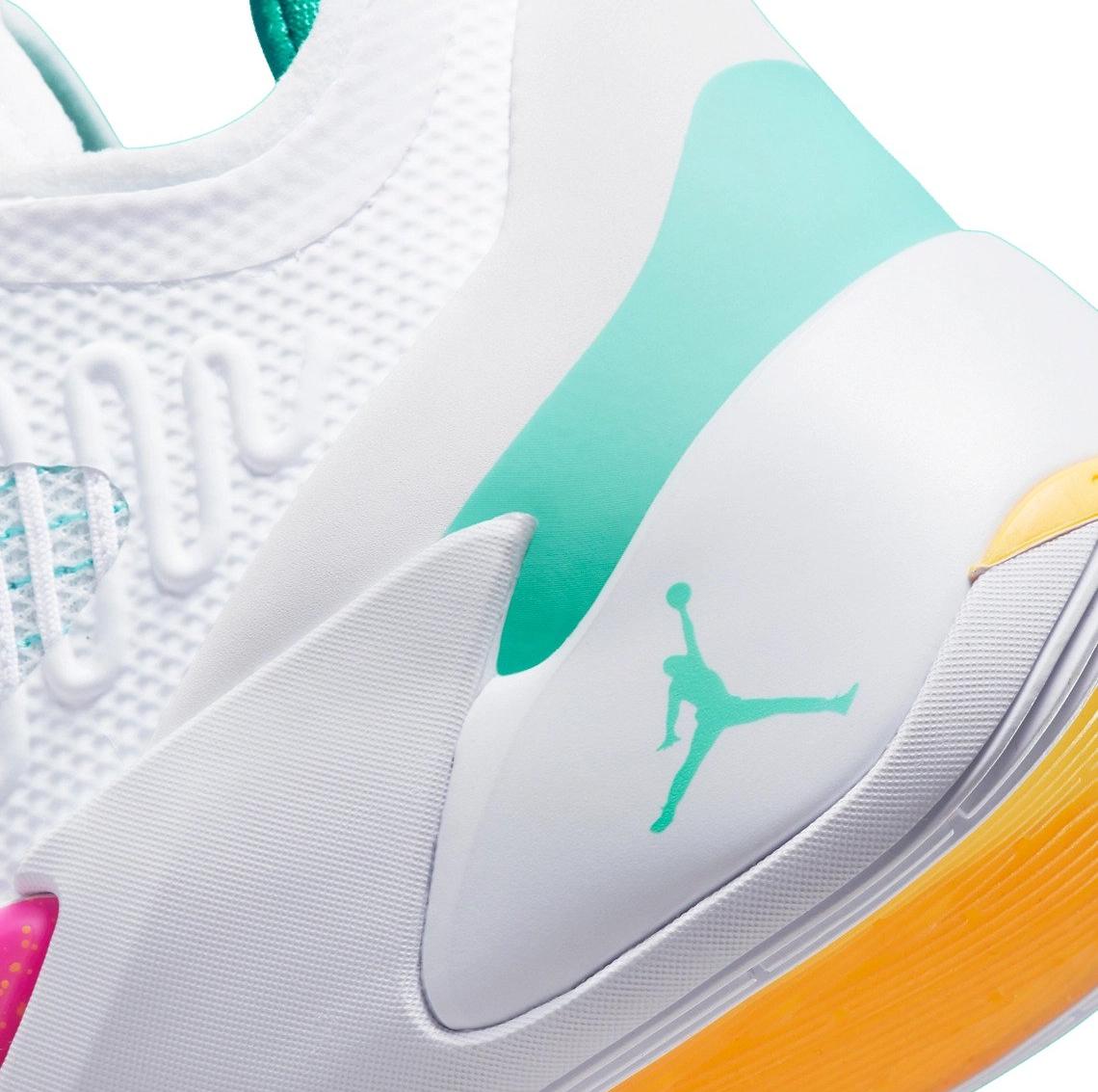 Jordan Luka 1 "Fire Pink/Dynamic Turquoise" Men's Basketball Shoe Dropping 12/12 heel