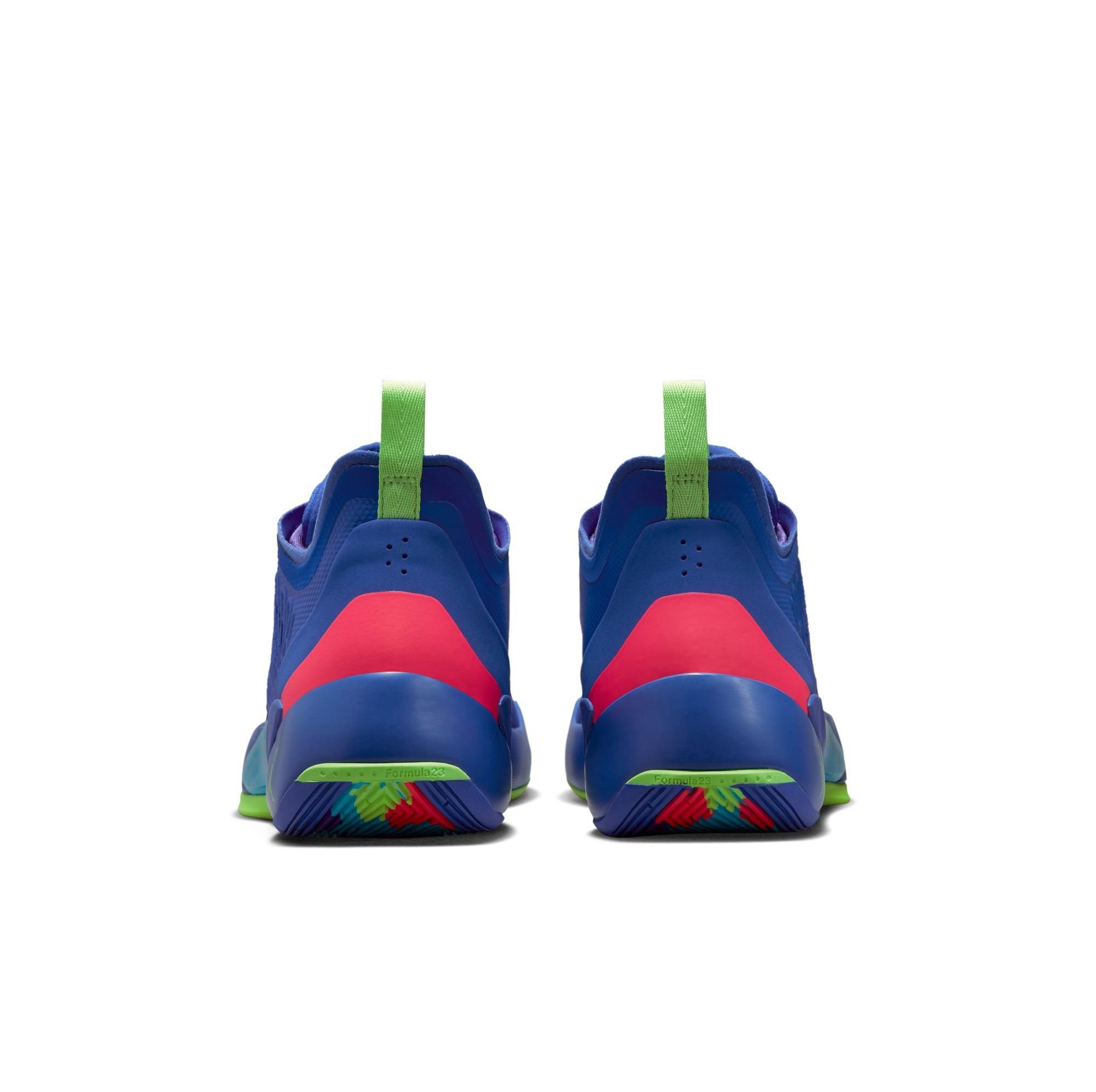 Jordan Luka 1 "Racer Blue/Ghost Green/Racer Pink" Men's & Kids' Basketball Shoe Launching 2/1 heel side by side