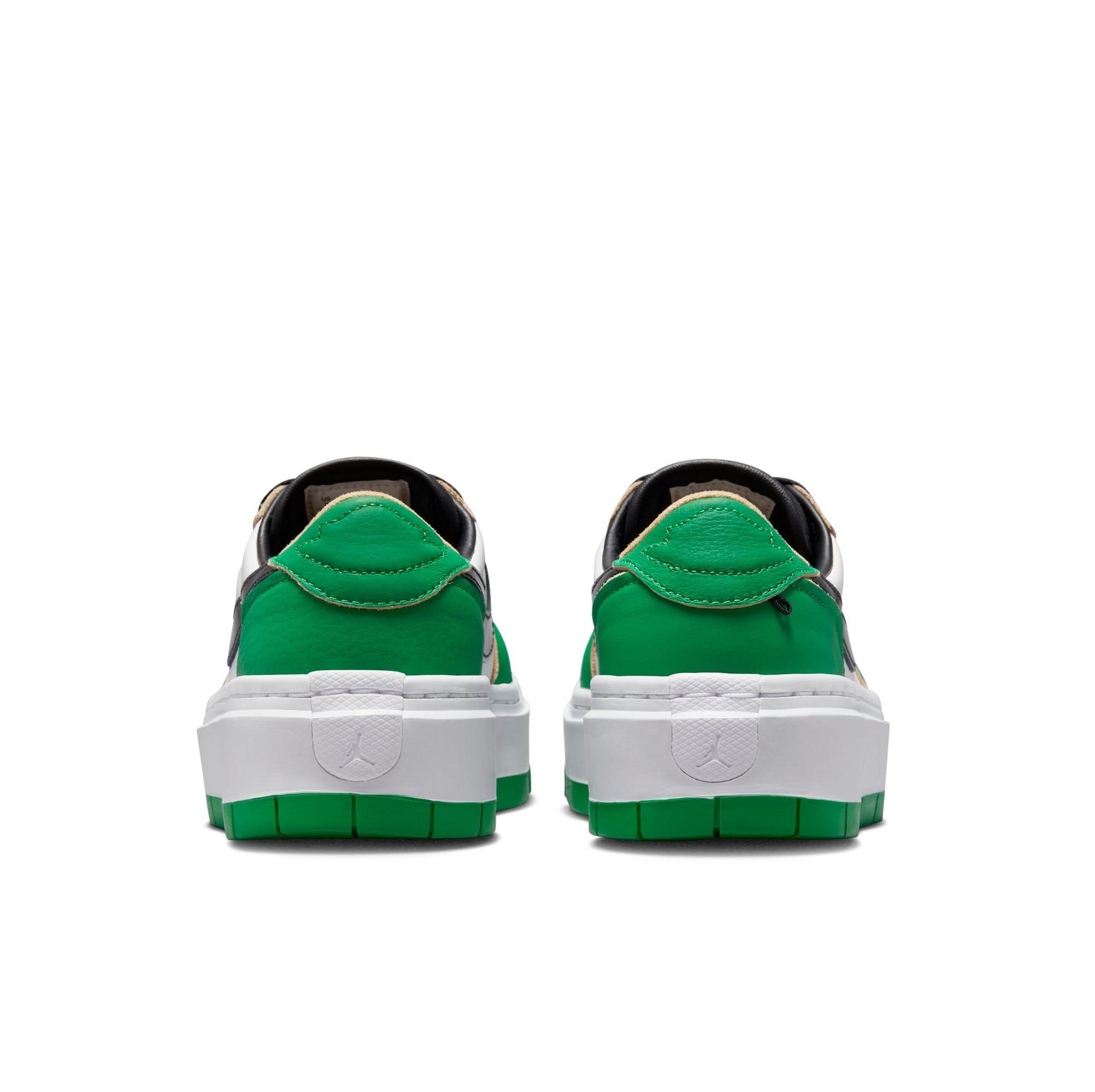 Jordan 1 Elevate Low SE​ "Lucky Green/Black/White Onyx" Women's Shoe Launching 12/8 - heel side by side