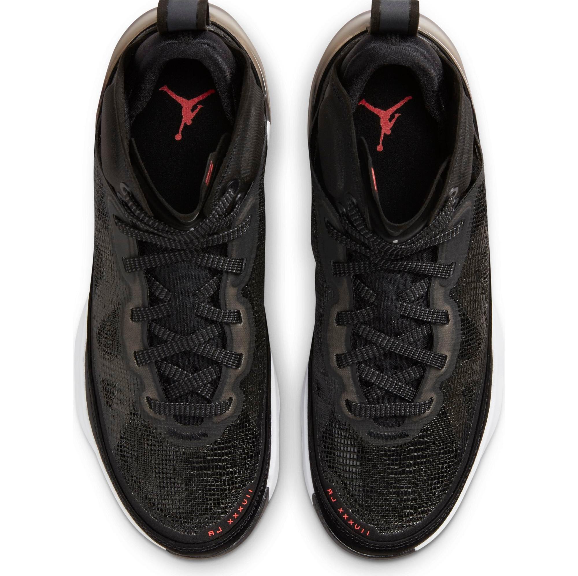 Jordan XXXVII "Black/White/Hot Punch" Men's & Kids' Basketball Shoe Launching 12/1 top view