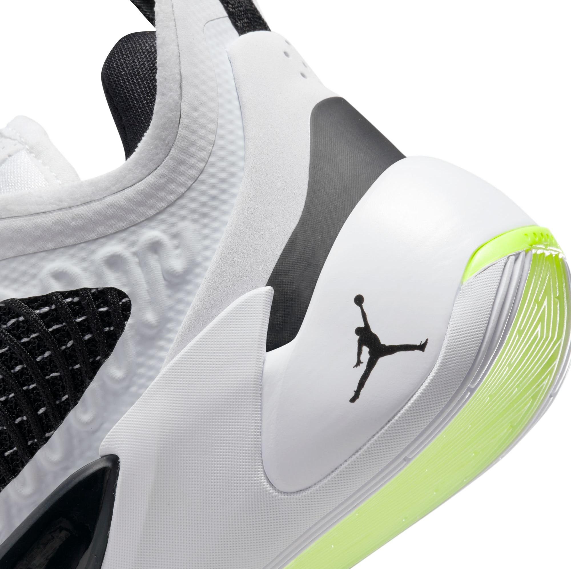 Jordan Luka 1 "White/Black/Volt" heel