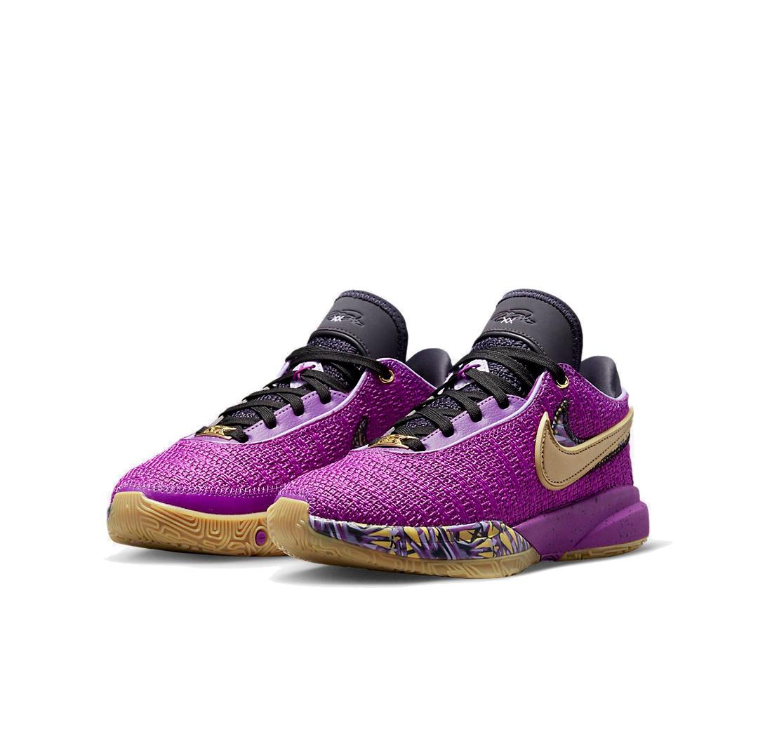 Purple and sale gold lebrons