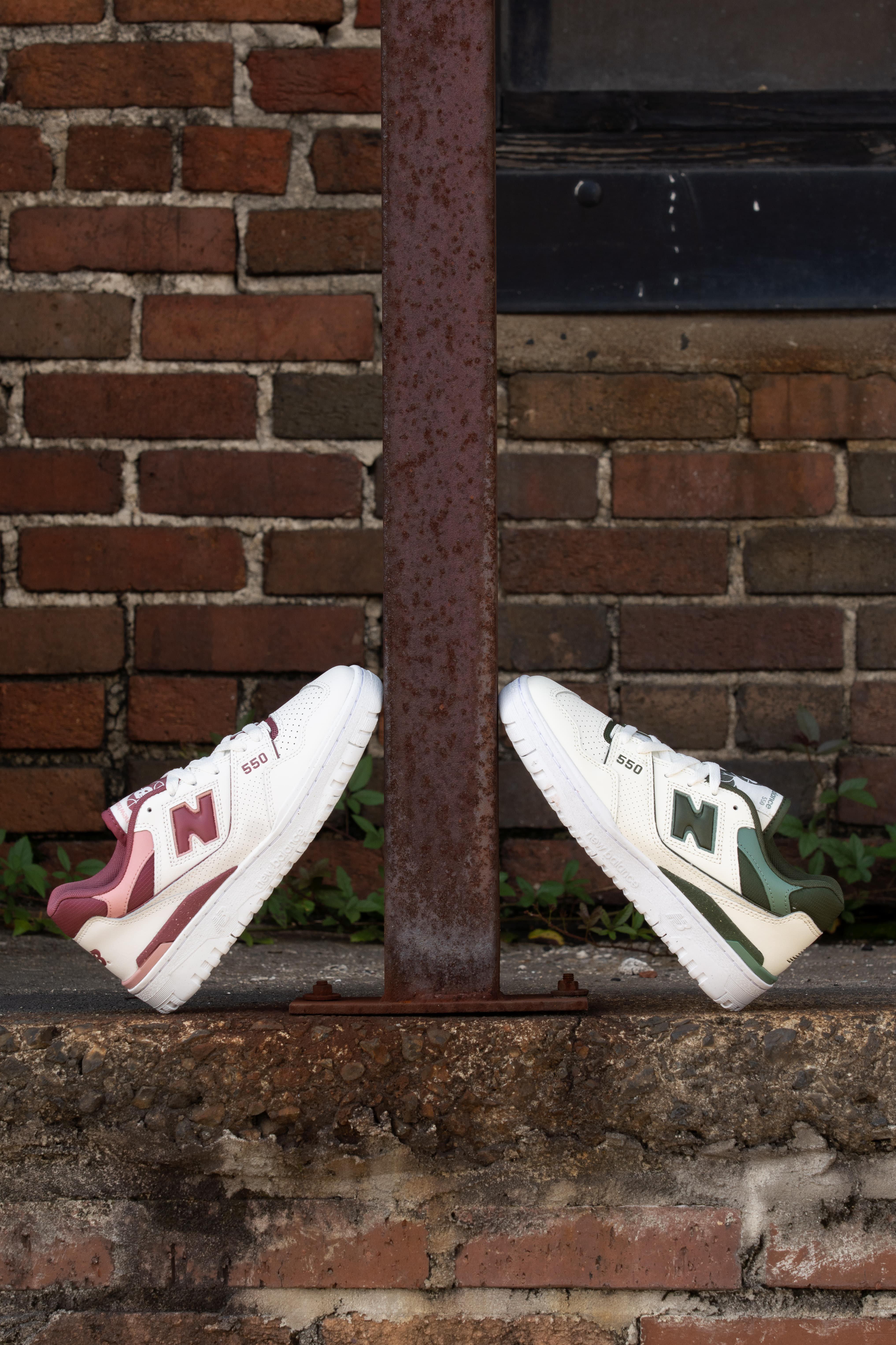 New Balance 550 White/Brick Red Women's Shoe - Hibbett