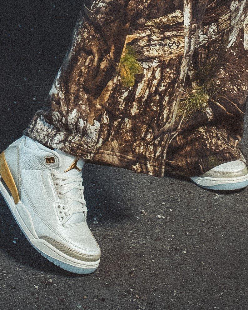 Jordan 3 Retro "Sail and Pale Ivory" Top Side of Shoe