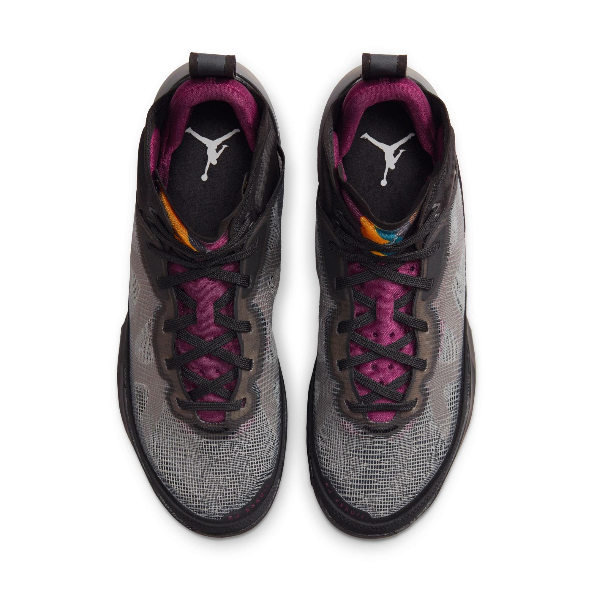 Jordan XXXVII "Black/Bordeaux/Midnight Fog" Men's Basketball Shoe Dropping 1/5 top view