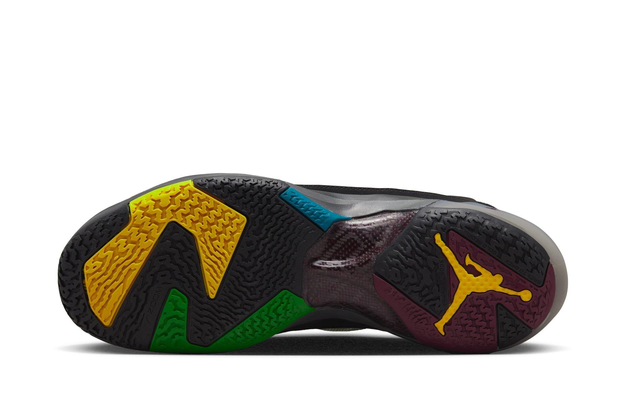Jordan XXXVII "Black/Bordeaux/Midnight Fog" Men's Basketball Shoe Dropping 1/5 sole