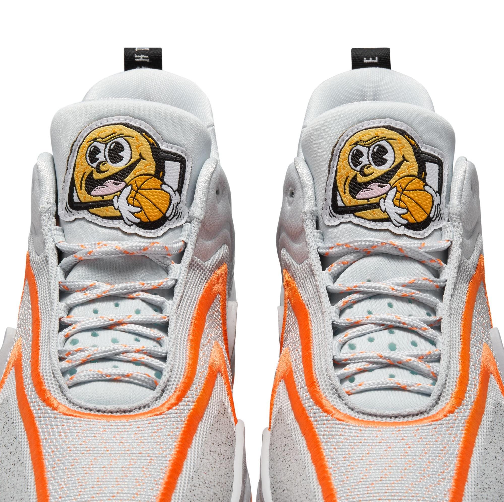 Nike Cosmic Unity 2 "Wolf Grey/Black/Pure Platinum/Cone" Men's Basketball Shoe Launching 3/1 tongue tag