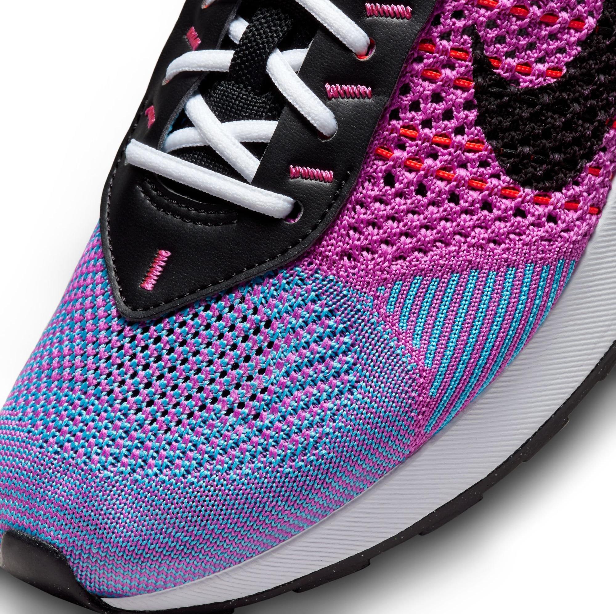 Nike Air Max Flyknit Racer Next Nature "Fuchsia Dream/Black-Baltic Blue" Women's Shoe Launching 3/1 toe