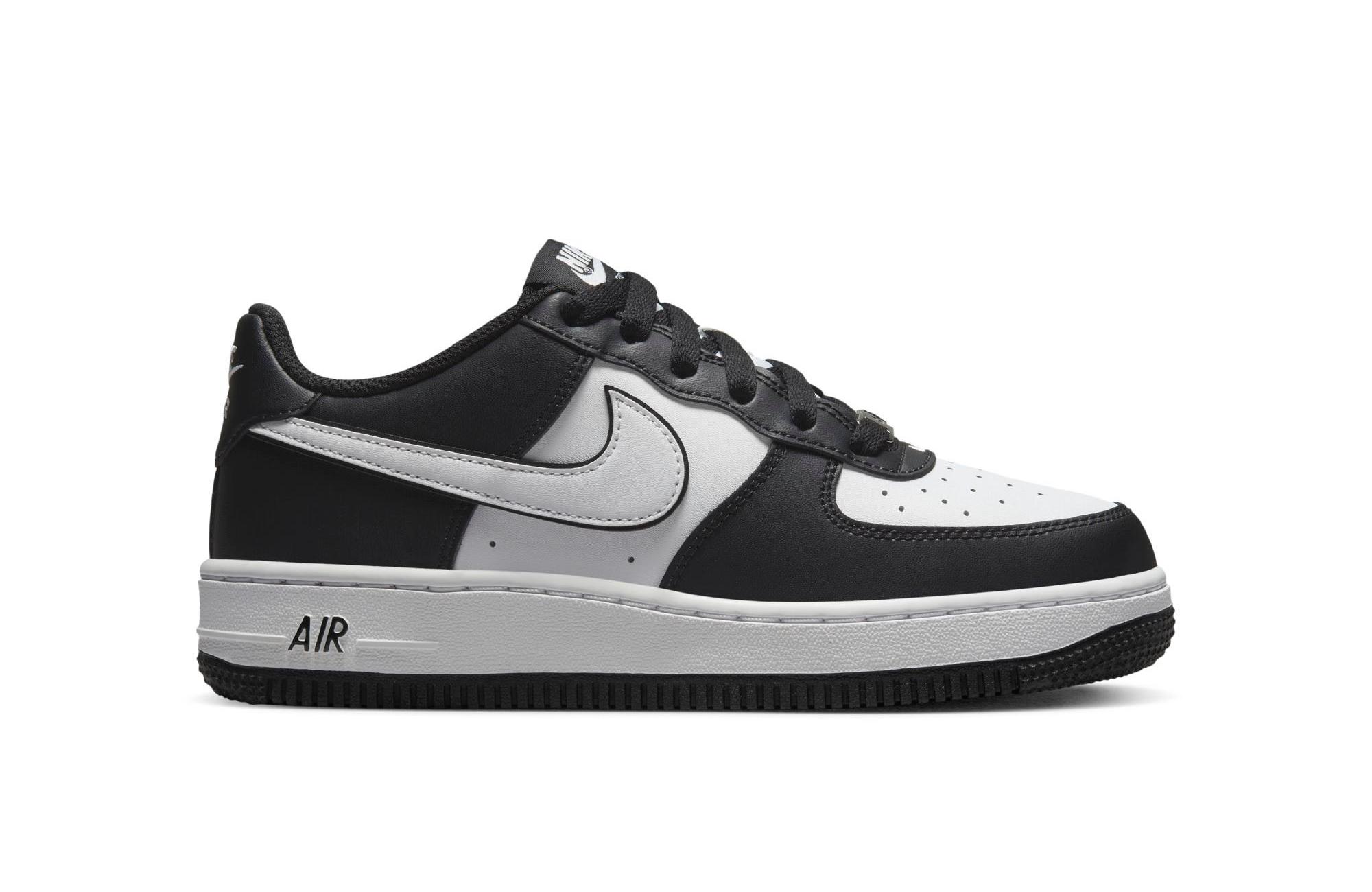 Nike air force 1 alpha outlet type white/black grade school kids' shoe