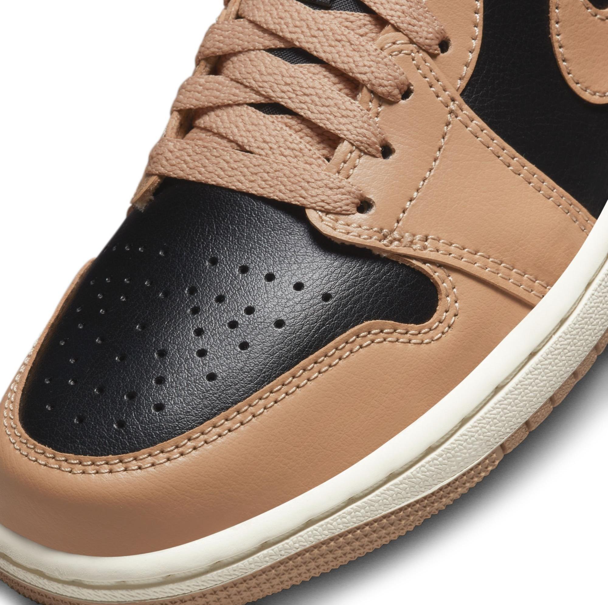 Jordan 1 Low "Desert/Black/Sail" Women's Shoe Launching 2/14 toe