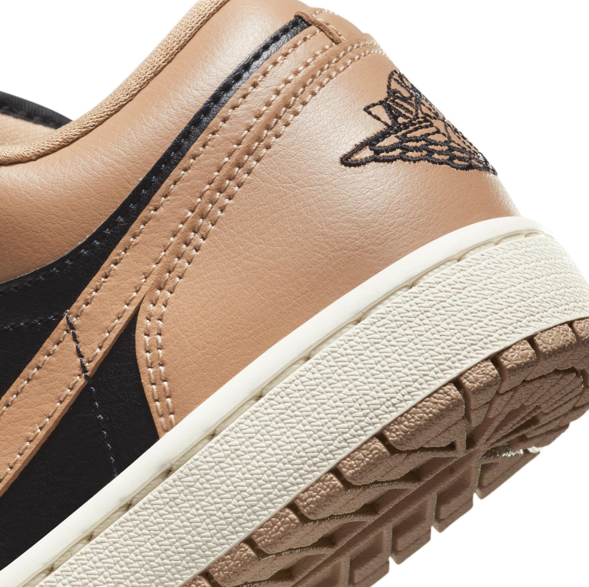 Jordan 1 Low "Desert/Black/Sail" Women's Shoe Launching 2/14 heel