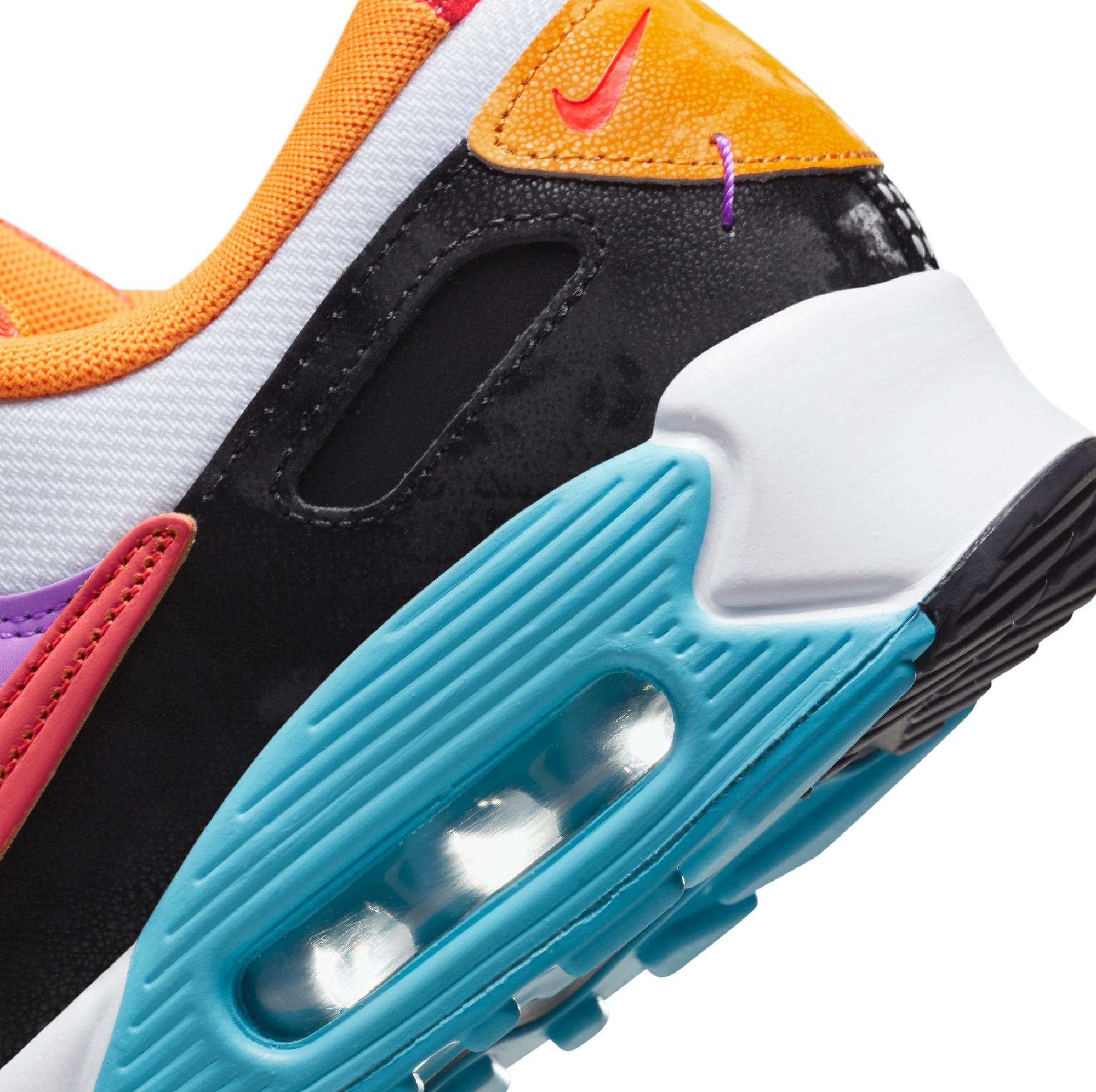 Nike Air Max 90 Futura "White/Bright Crimson-Fuchsia Dream" Women's Shoe Launching 3/1 heel