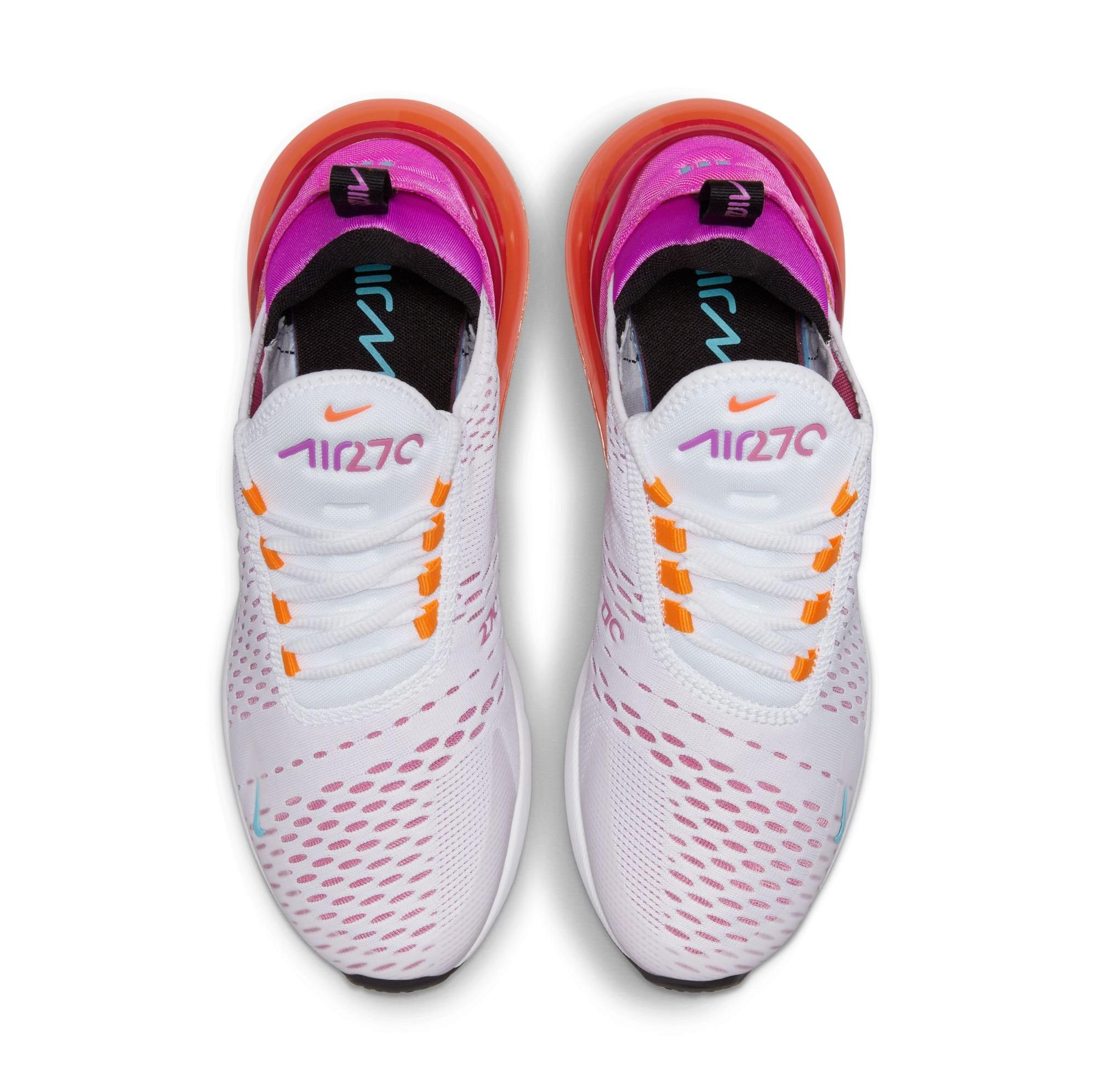 Nike Air Max 270 "White/Bright Crimson/Fuchsia Dream" Women's Shoe Launching 3/1 top view