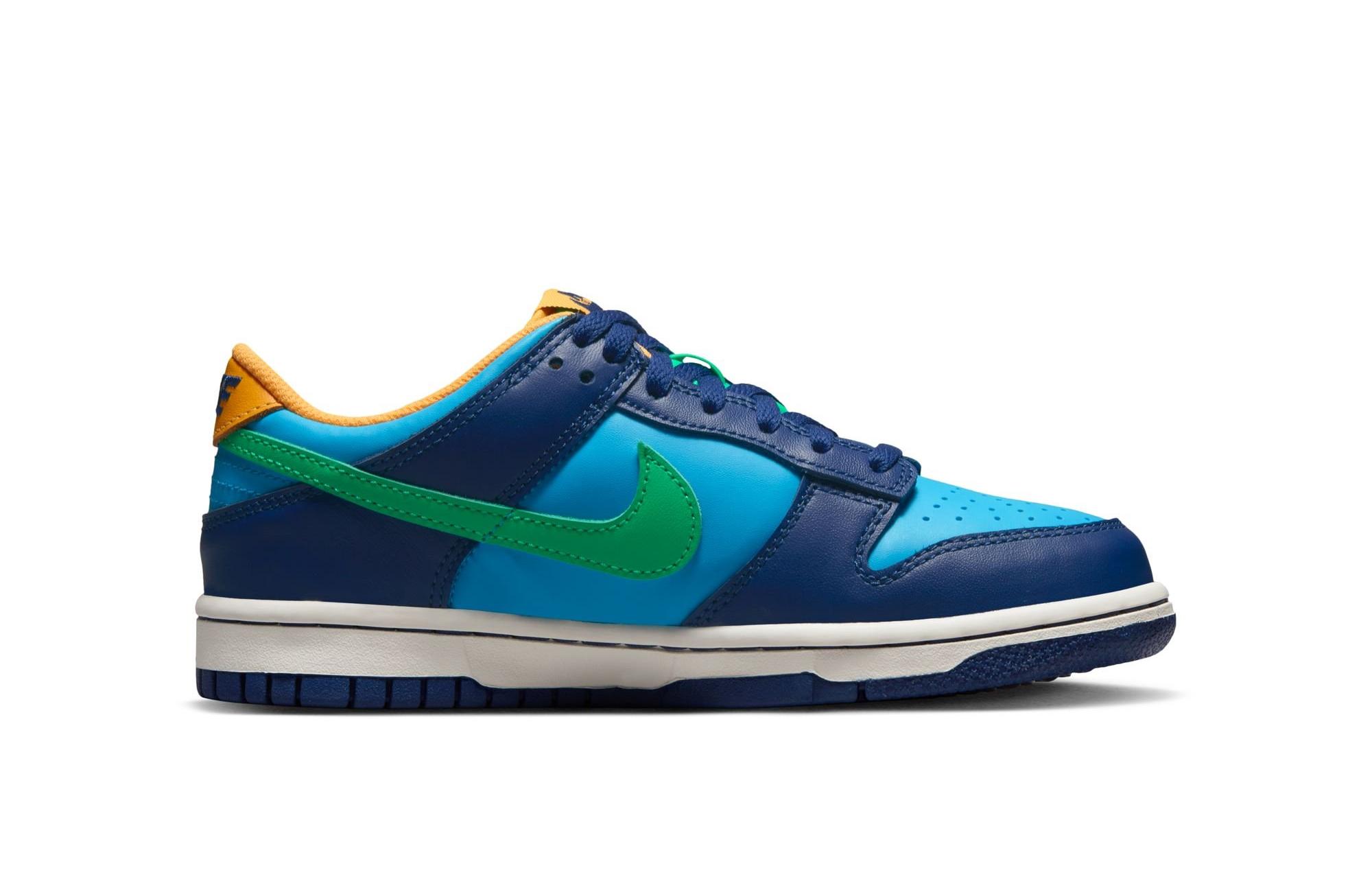 Nike Dunk Low Baltic Blue and Deep Royal kids shoe