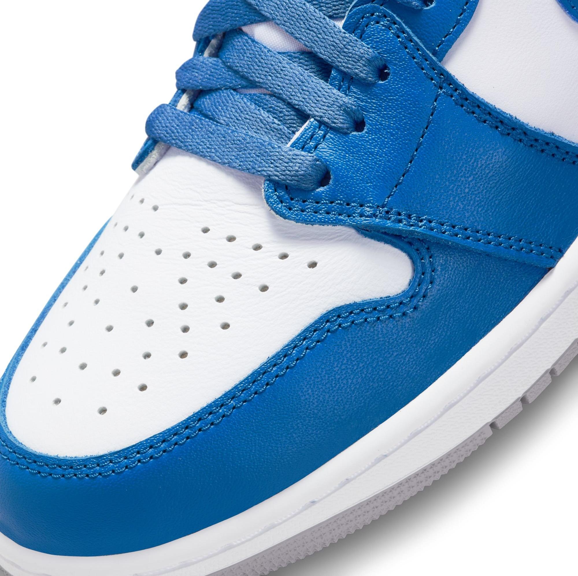 Jordan 1 Retro High OG "True Blue/White/Cement Grey" Men's & Kids' Shoe Launching 1/14 toe