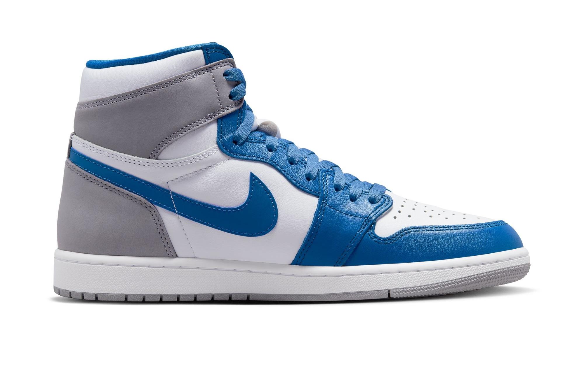 All blue best sale and white jordans