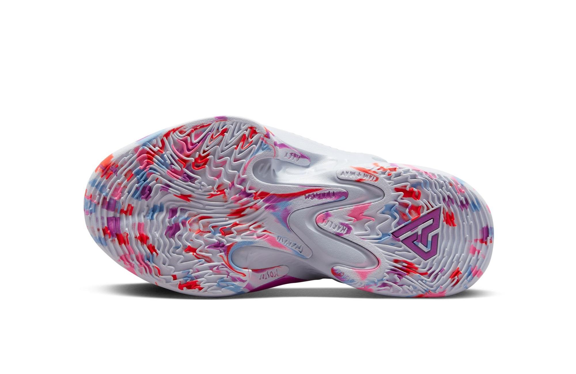 Nike Zoom Freak 4 "White/Fuchsia Dream/Football Grey" Preschool and Grade School Kids' Shoe Launching 2/1 sole
