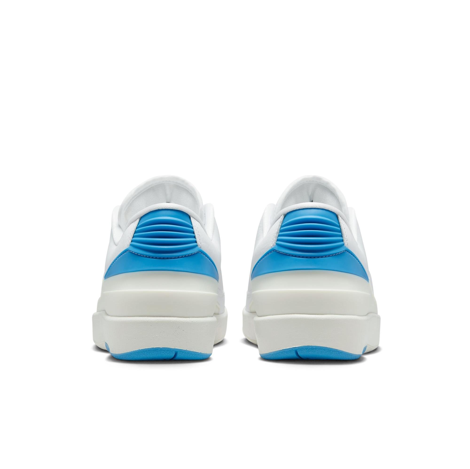 Jordan 2 Retro Low "UNC To Chicago" Women's Shoe Launching 3/8 heel side by side
