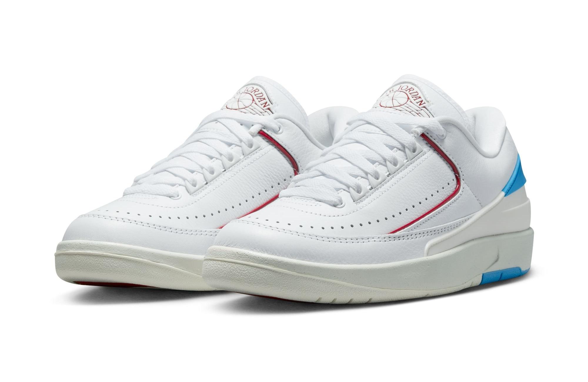 Jordan 2 Retro Low "UNC To Chicago" Women's Shoe Launching 3/8 side by side