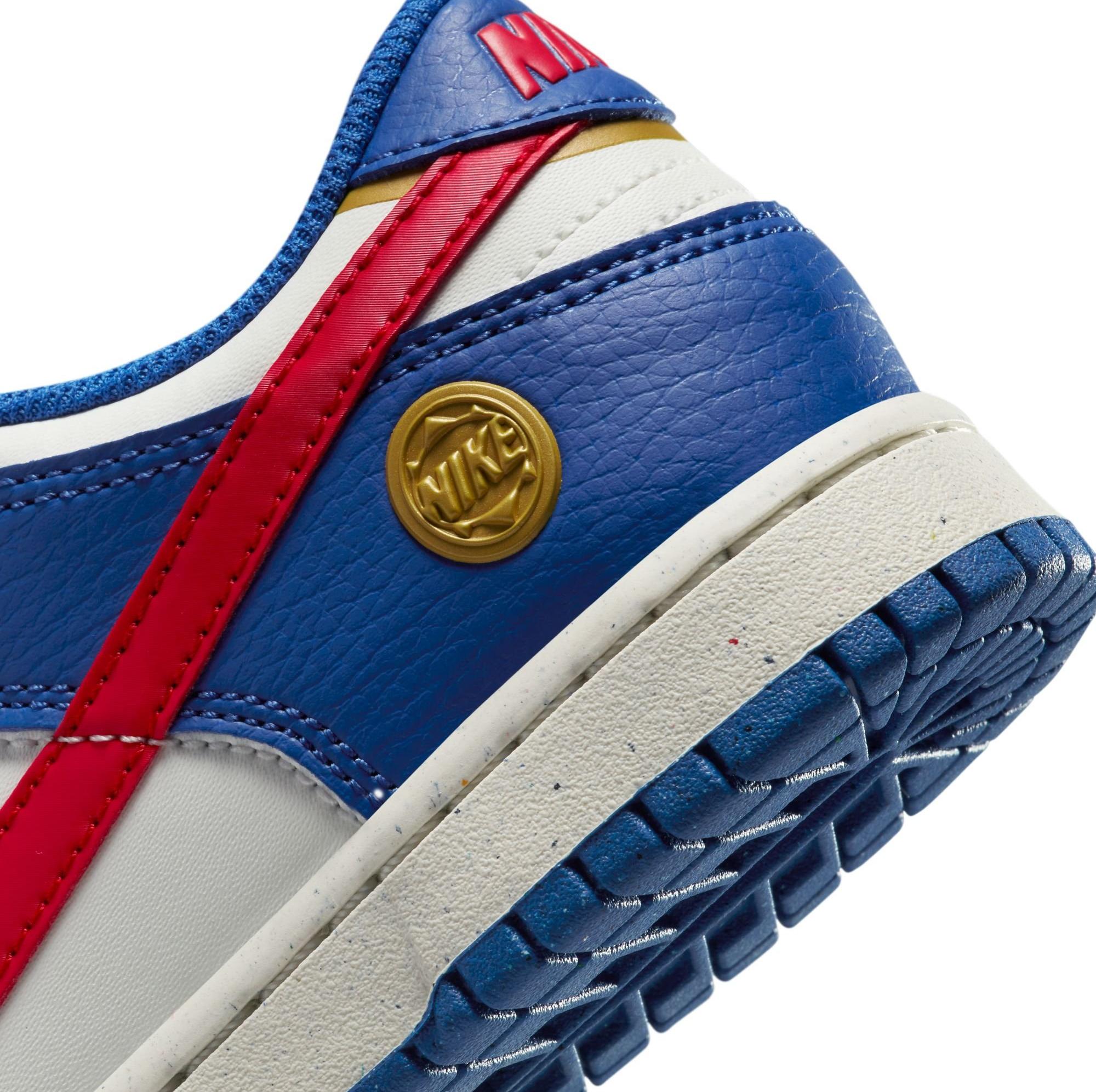 Nike Dunk Low NN "Game Royal/University Red/Sail" Preschool & Toddler Kids' Shoe Launching 2/1 heel
