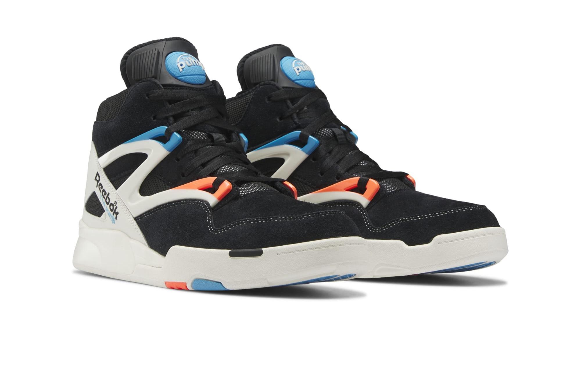 Reebok pump omni lite black store white orange