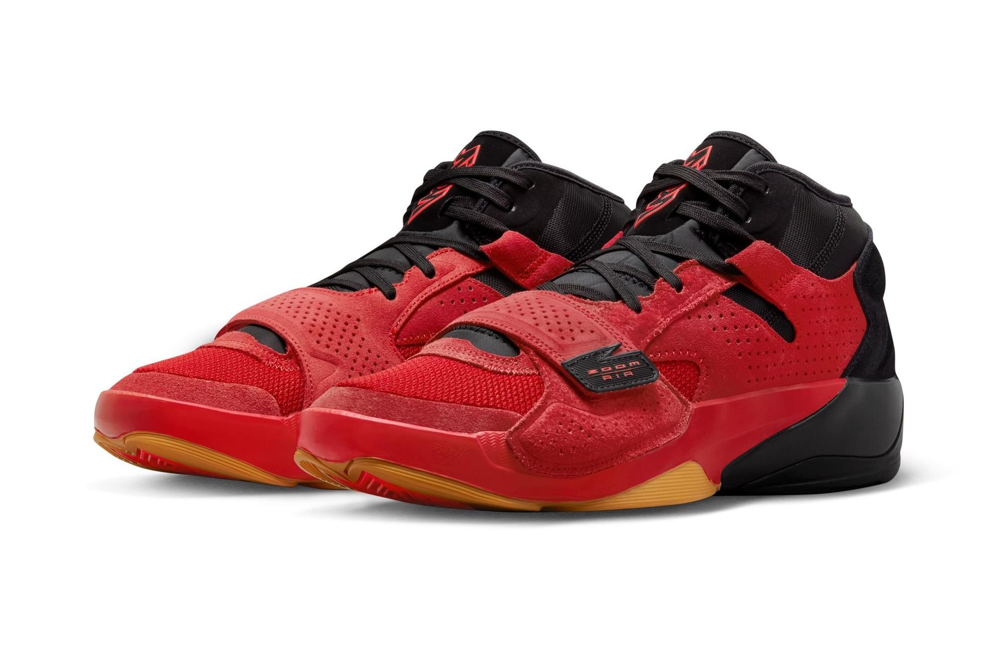 Jordan Zion 2 "University Red/Black/Bright Crimson" ​Men's & Kids' Shoes Launching 1/12 side by side