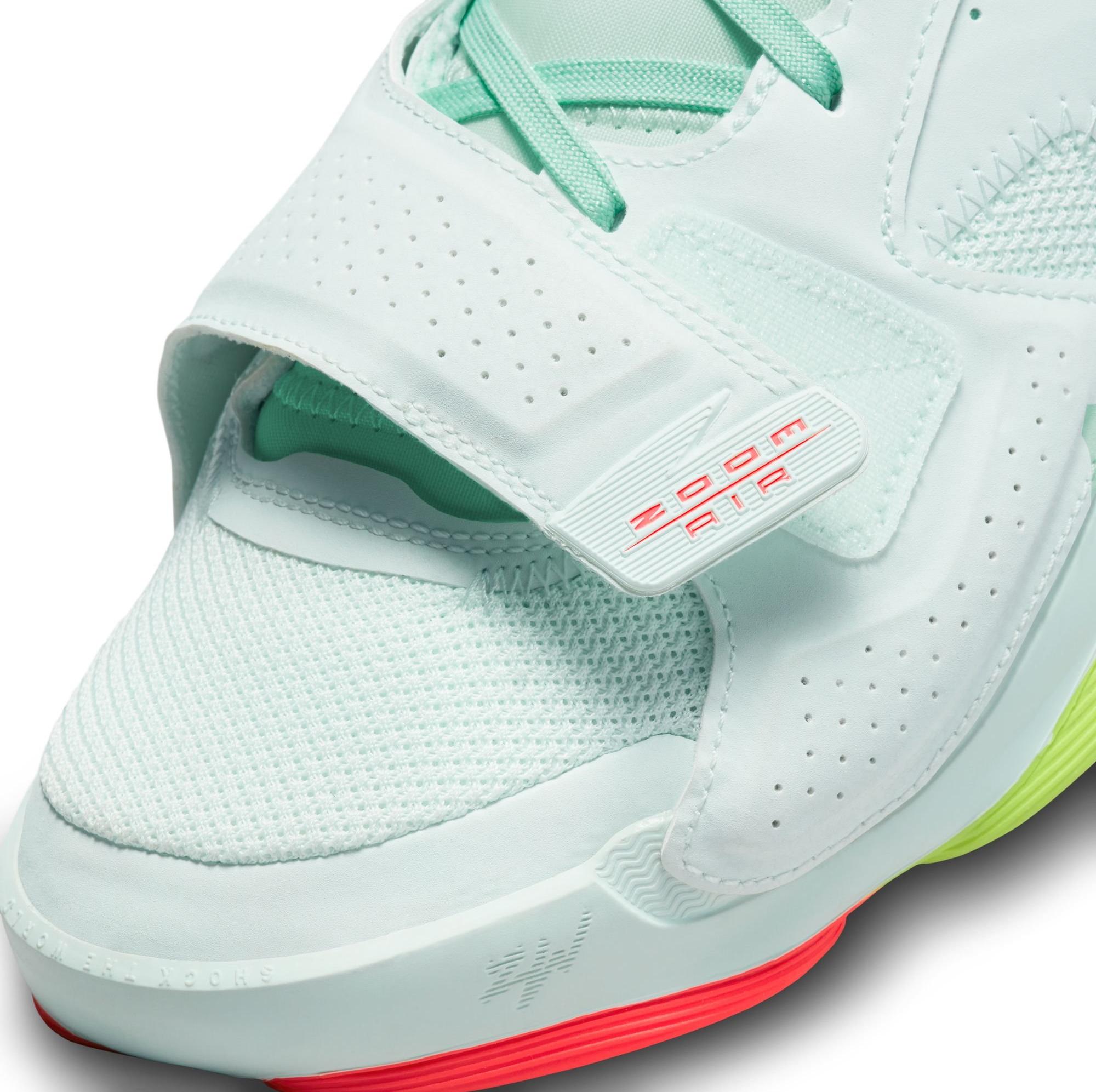 Jordan Zion 2 "Barely Green/Flash Crimson/Volt" Men's Basketball Shoe Launching 3/1 toe