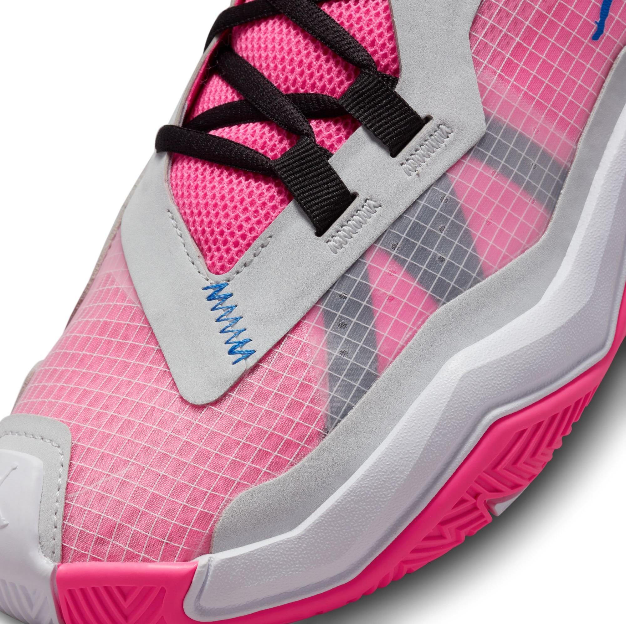 Jordan One Take 4 "White/Game Royal/Pink Blast/Photon Dust" Men's Basketball Shoe Launching 3/1 toe