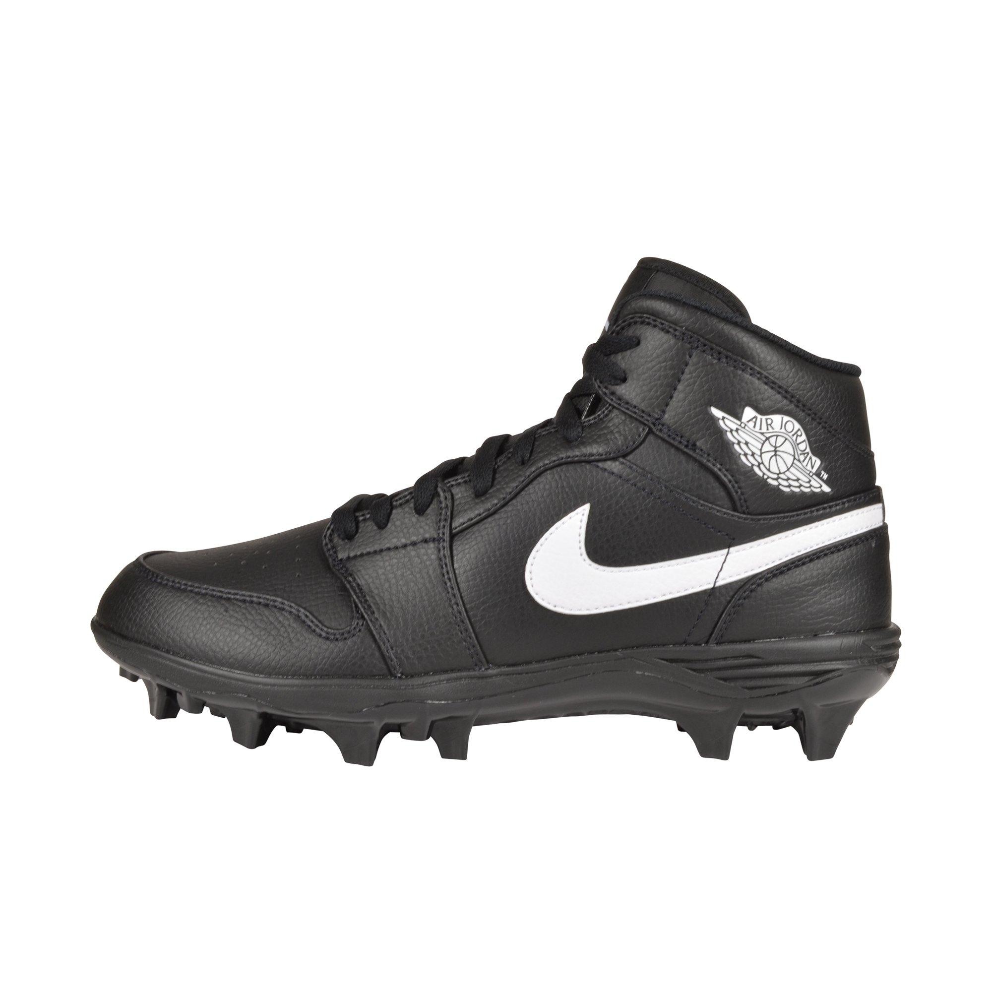 Jordan 1 Mid TD "Black/White" Men's Football Cleat