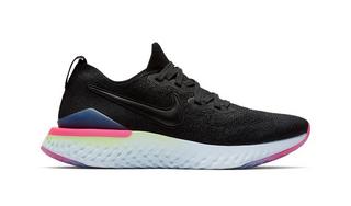 Sneakers Release- Epic React Flyknit “Black/Pink/Green” Women&#8217;s Running Shoe